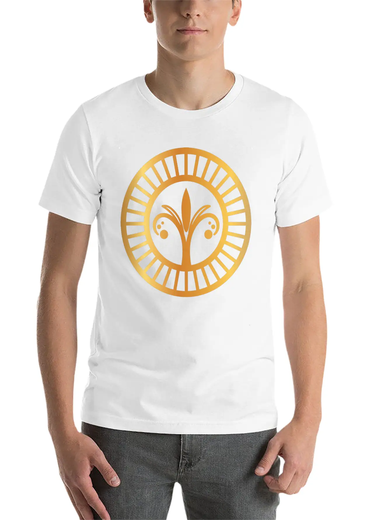 Art Deco Gold 4 Unisex Casual T-Shirt – Clean Design For Daily Comfort