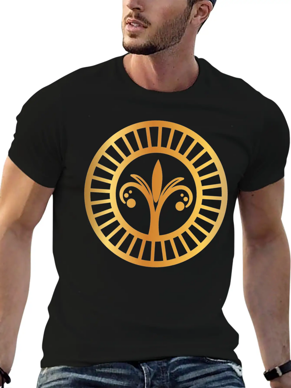 Art Deco Gold 4 Unisex Casual T-Shirt – Clean Design For Daily Comfort