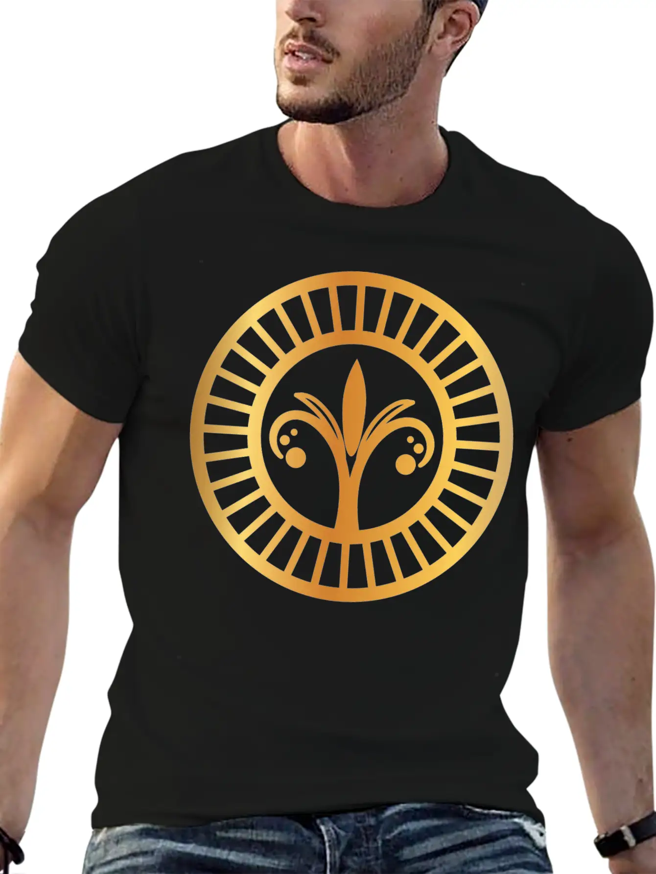 Art Deco Gold 4 Unisex Casual T-Shirt – Clean Design For Daily Comfort