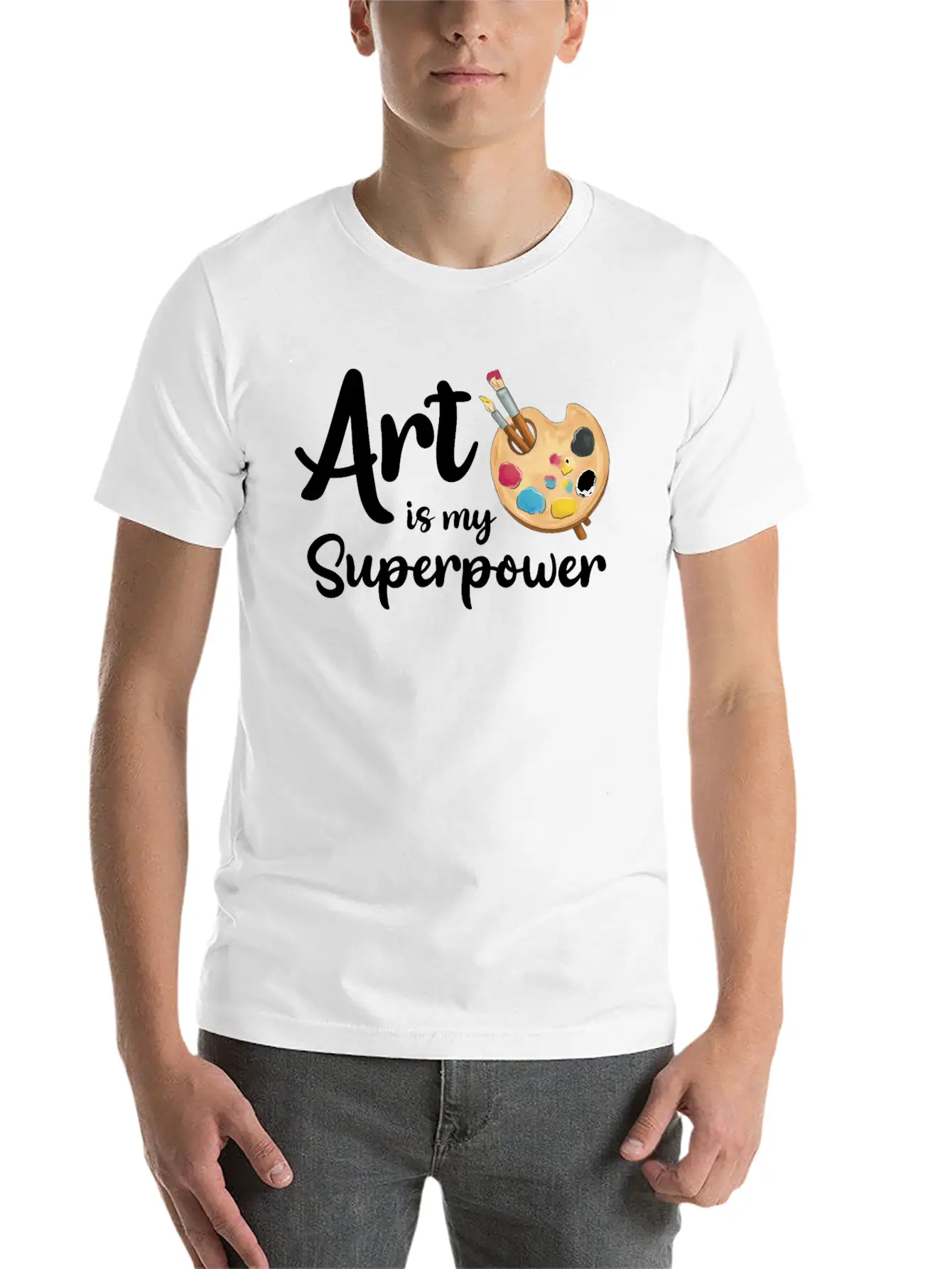 Art Is My Superpower Essential Cotton Tee For Daily Outfits – Unisex Style