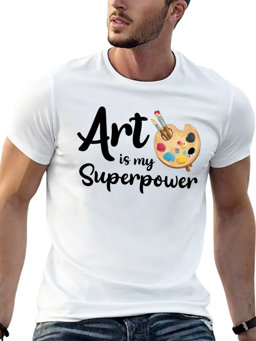 Art Is My Superpower Essential Cotton Tee For Daily Outfits – Unisex Style