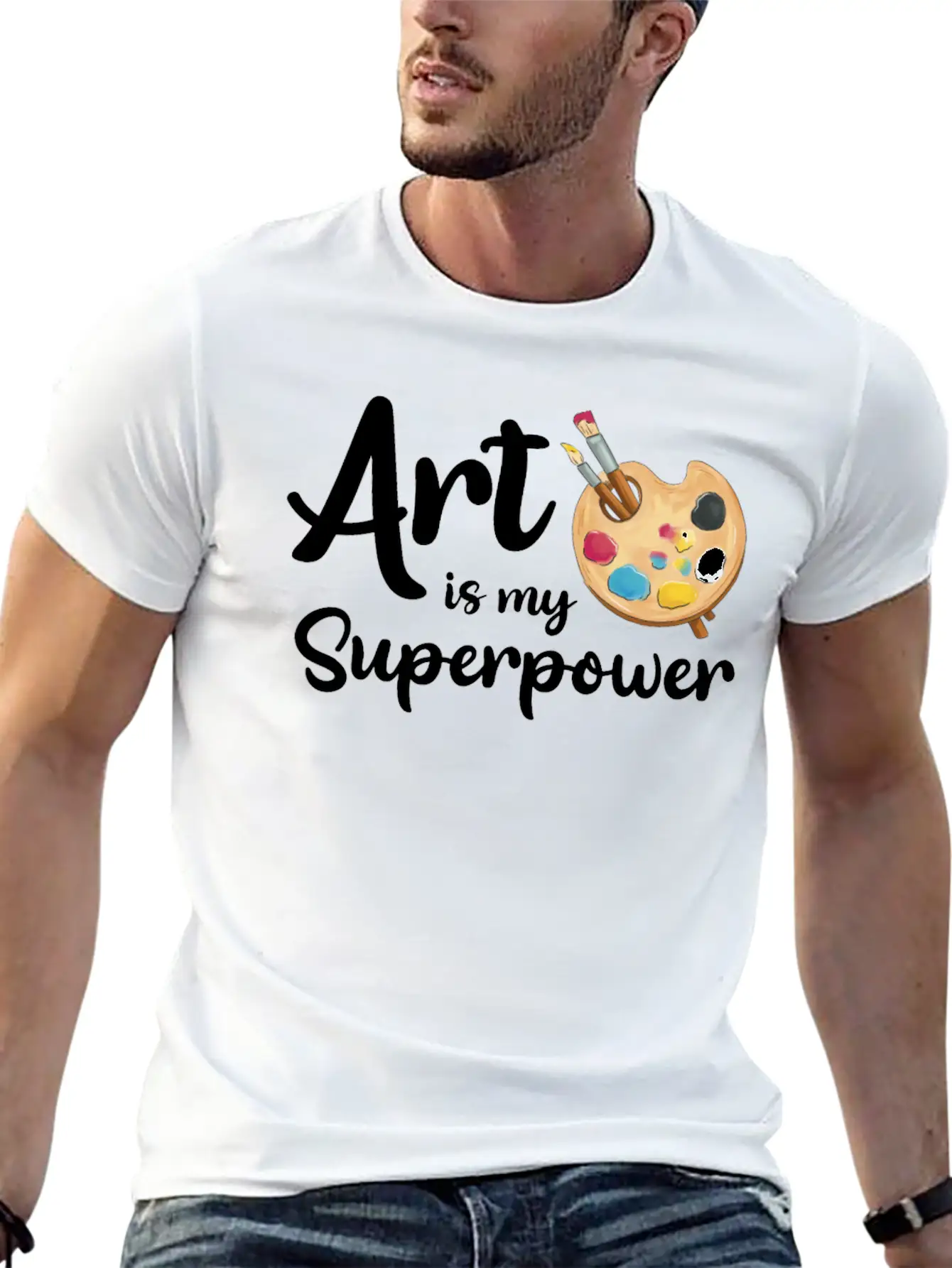 Art Is My Superpower Essential Cotton Tee For Daily Outfits – Unisex Style