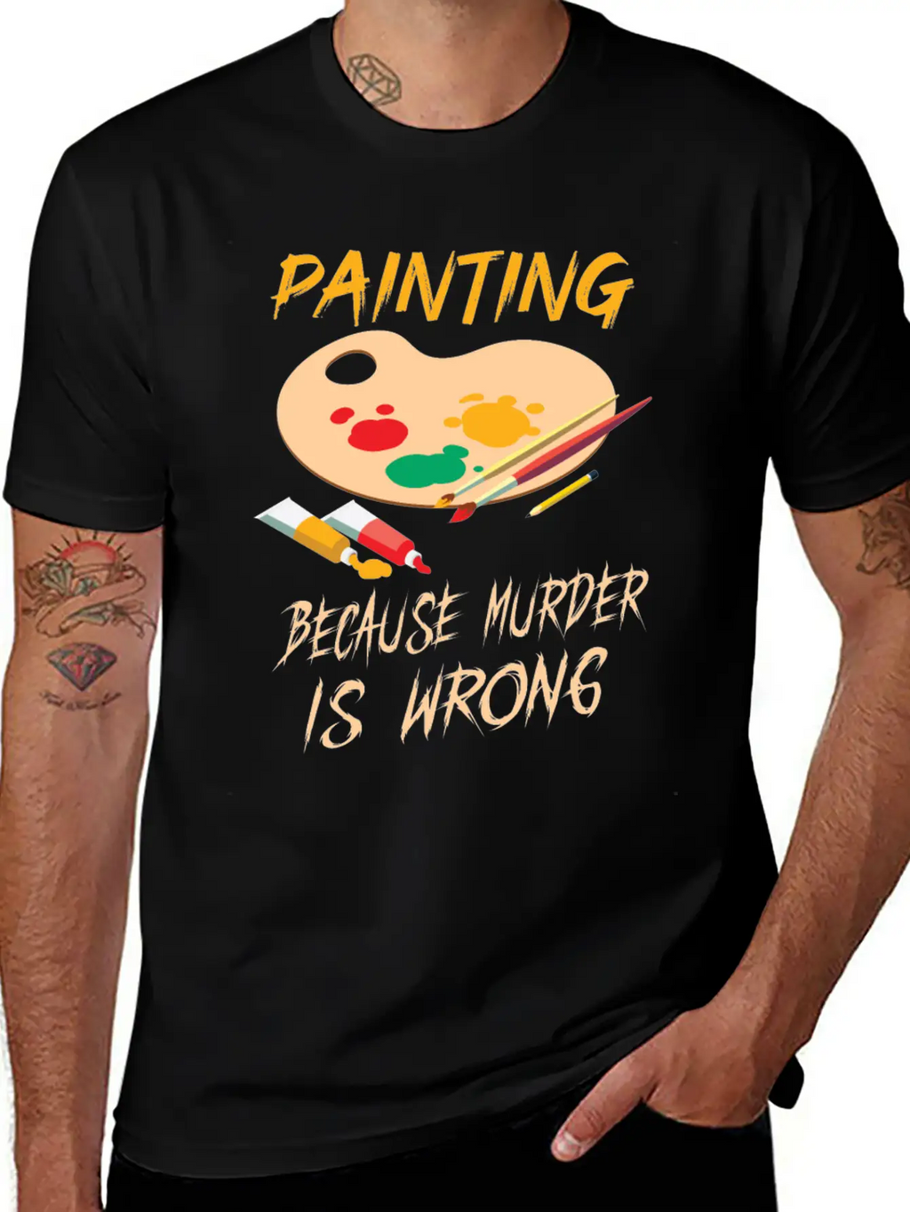 Artist Painting Painter Art Paint Art Teacher Breathable Soft Cotton T-Shirt – Timeless Casual Look