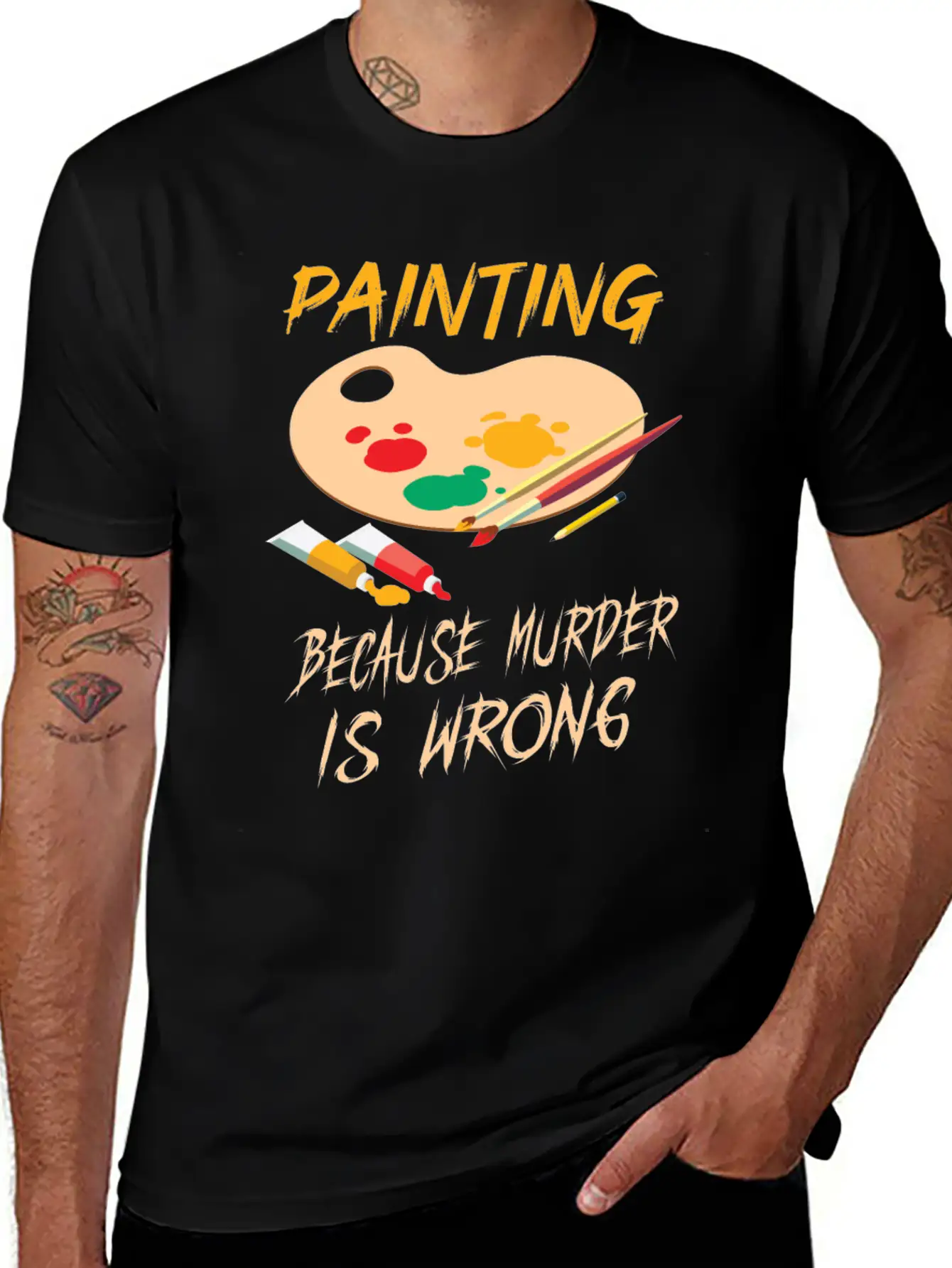 Artist Painting Painter Art Paint Art Teacher Breathable Soft Cotton T-Shirt – Timeless Casual Look