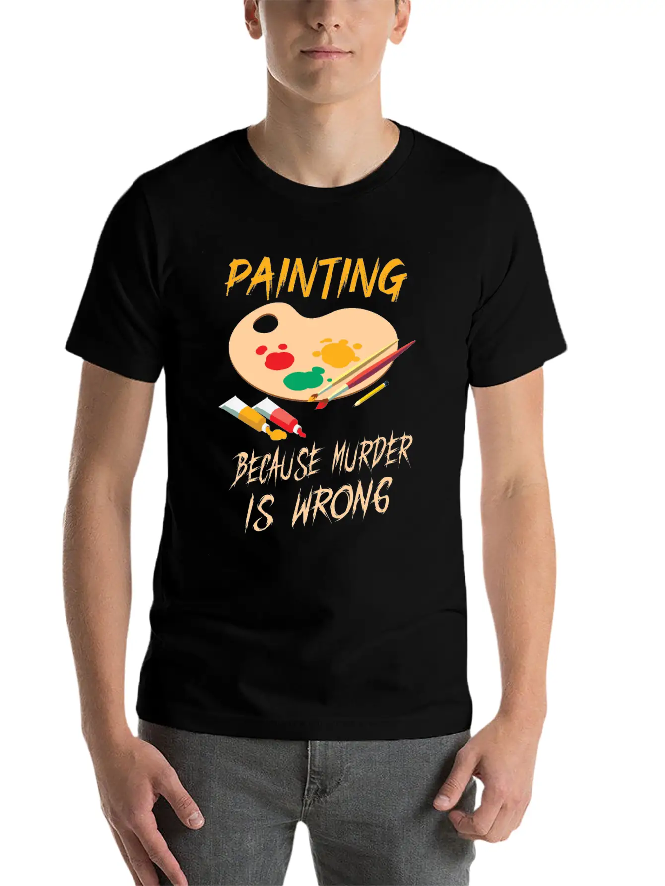 Artist Painting Painter Art Paint Art Teacher Breathable Soft Cotton T-Shirt – Timeless Casual Look