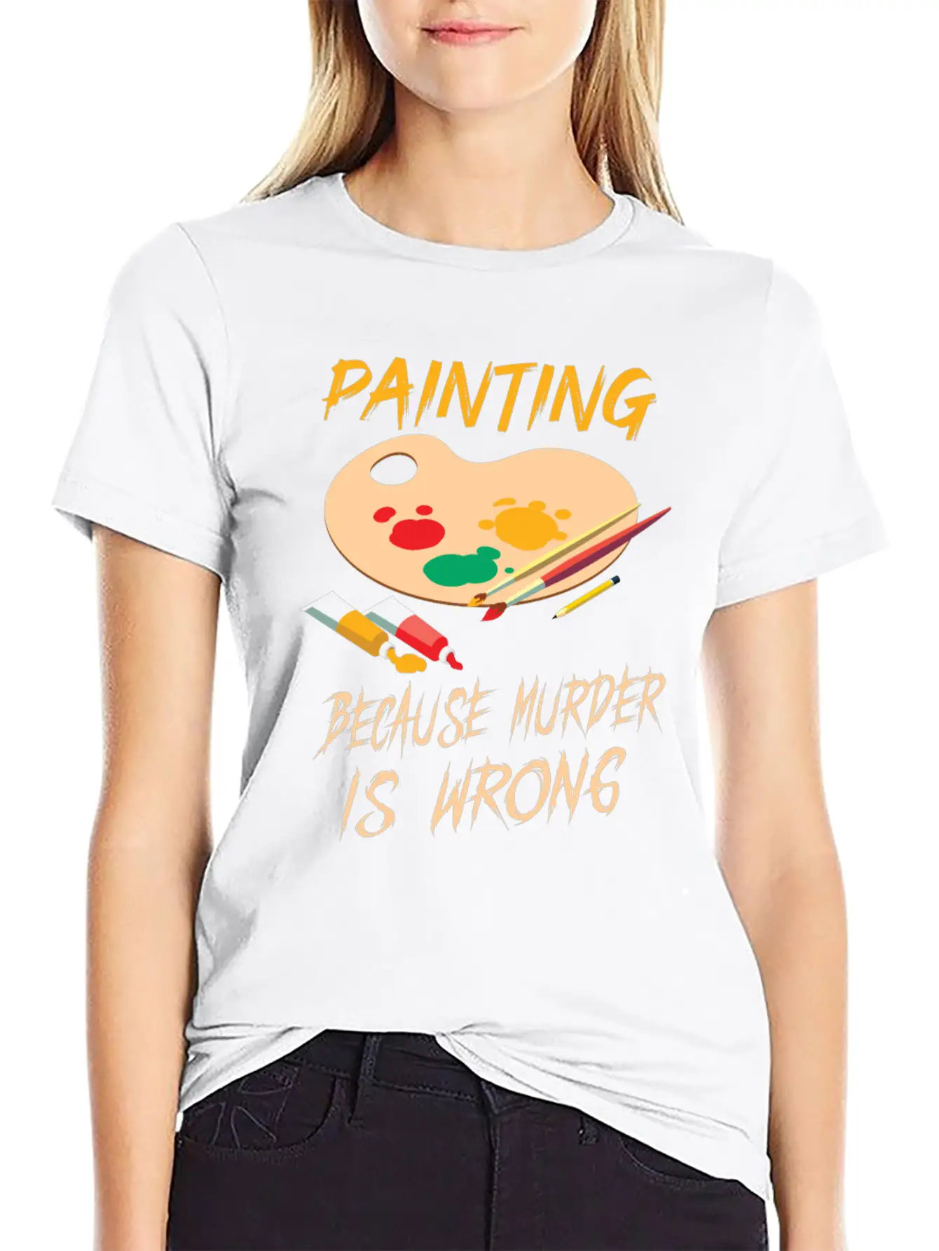 Artist Painting Painter Art Paint Art Teacher Breathable Soft Cotton T-Shirt – Timeless Casual Look