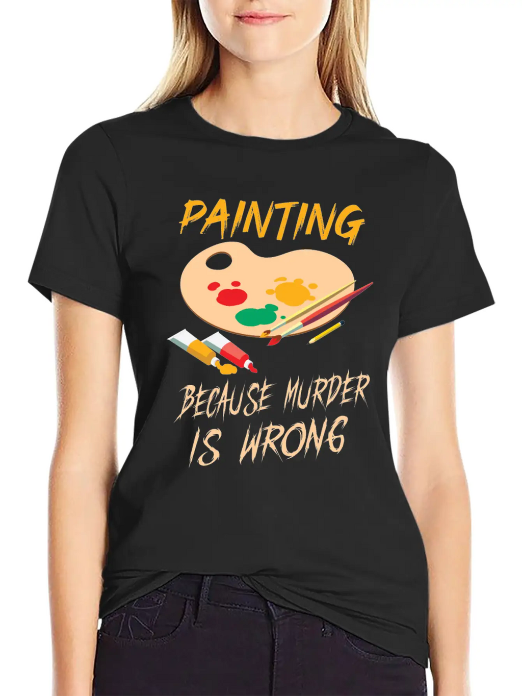 Artist Painting Painter Art Paint Art Teacher Breathable Soft Cotton T-Shirt – Timeless Casual Look