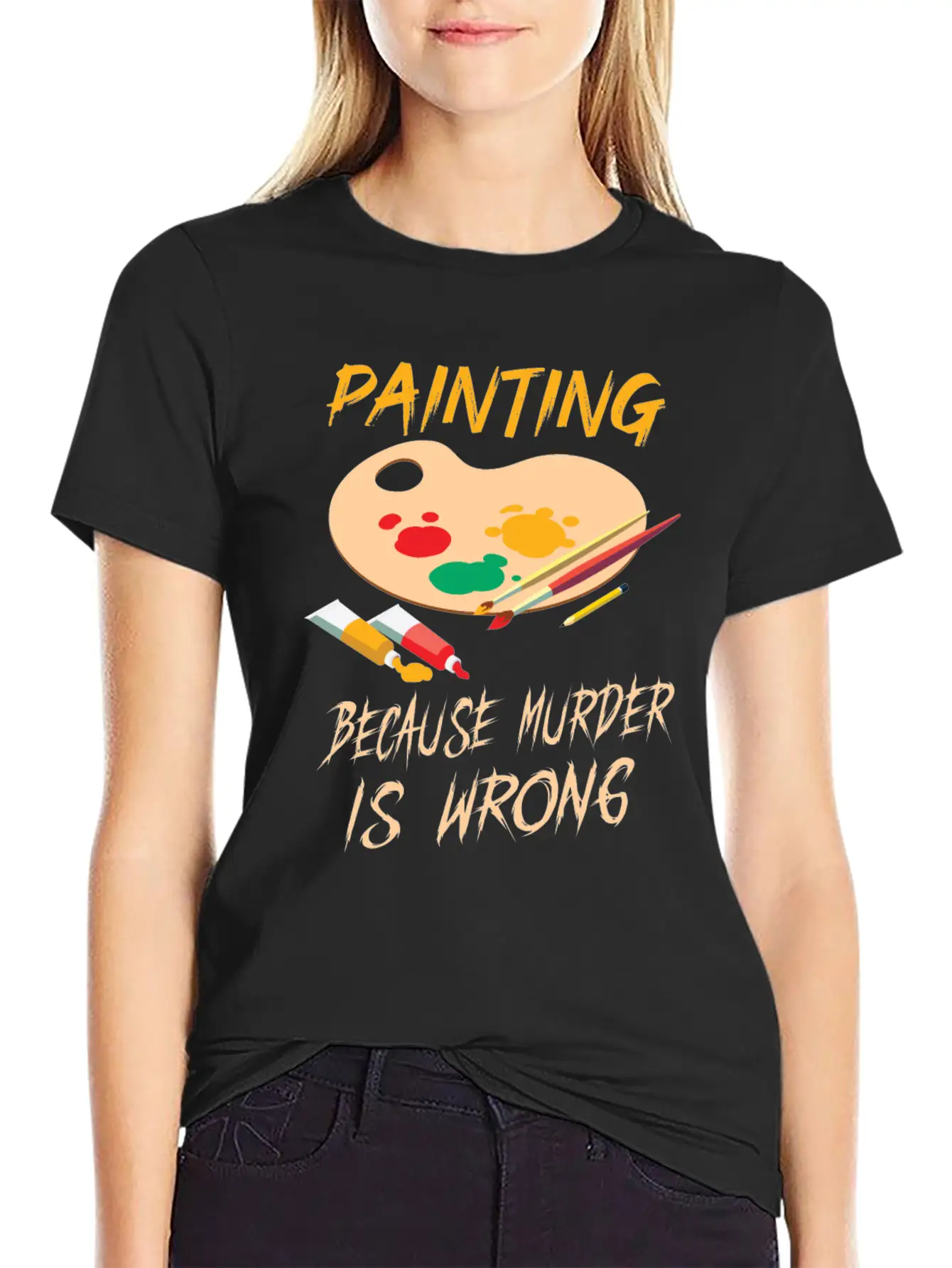 Artist Painting Painter Art Paint Art Teacher Breathable Soft Cotton T-Shirt – Timeless Casual Look