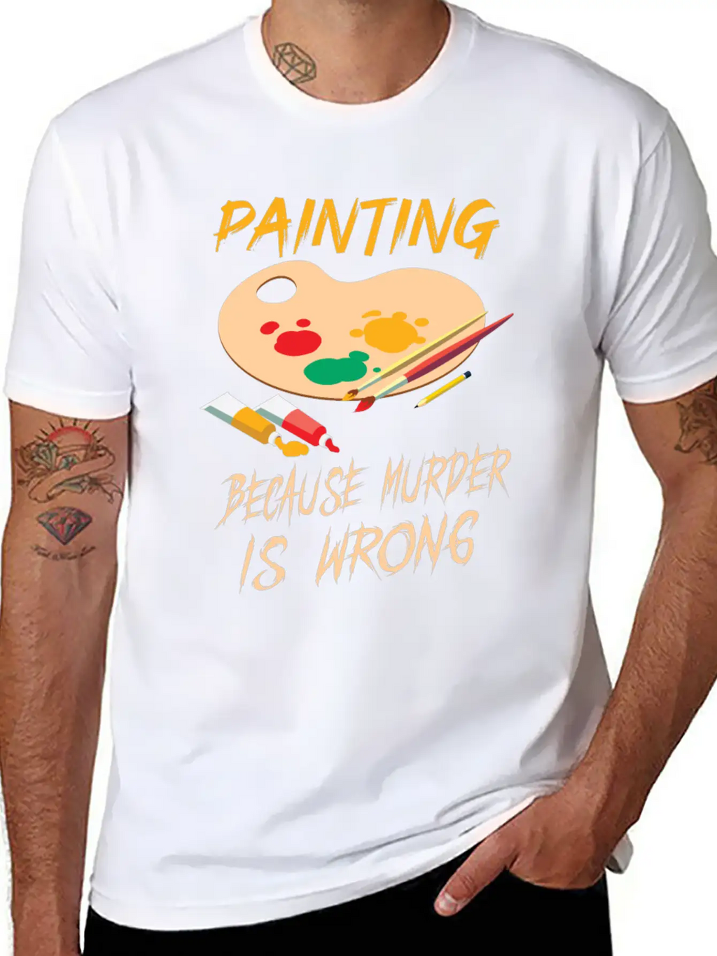 Artist Painting Painter Art Paint Art Teacher Breathable Soft Cotton T-Shirt – Timeless Casual Look
