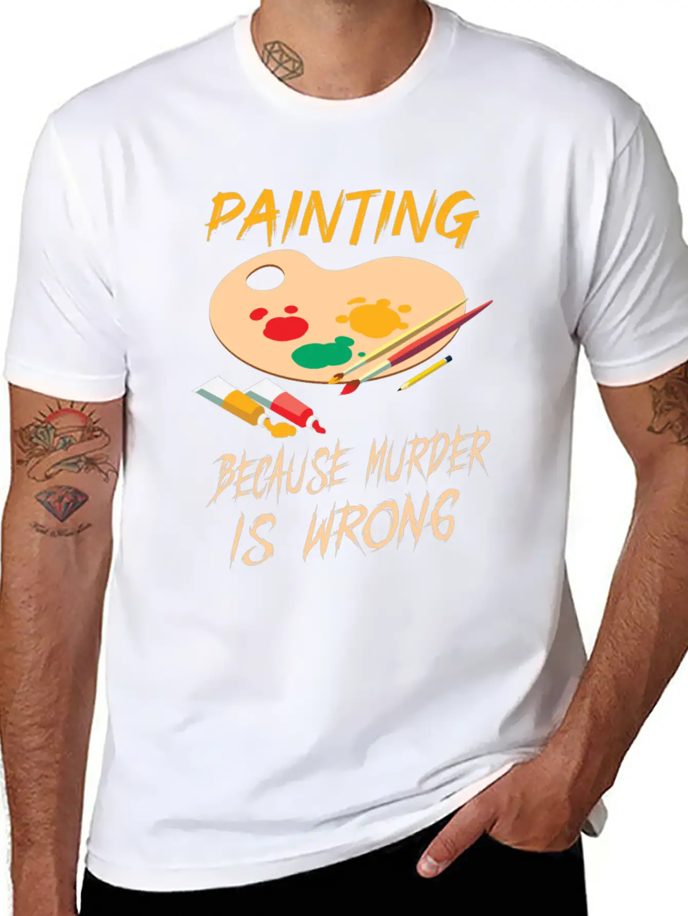 Artist Painting Painter Art Paint Art Teacher Breathable Soft Cotton T-Shirt – Timeless Casual Look