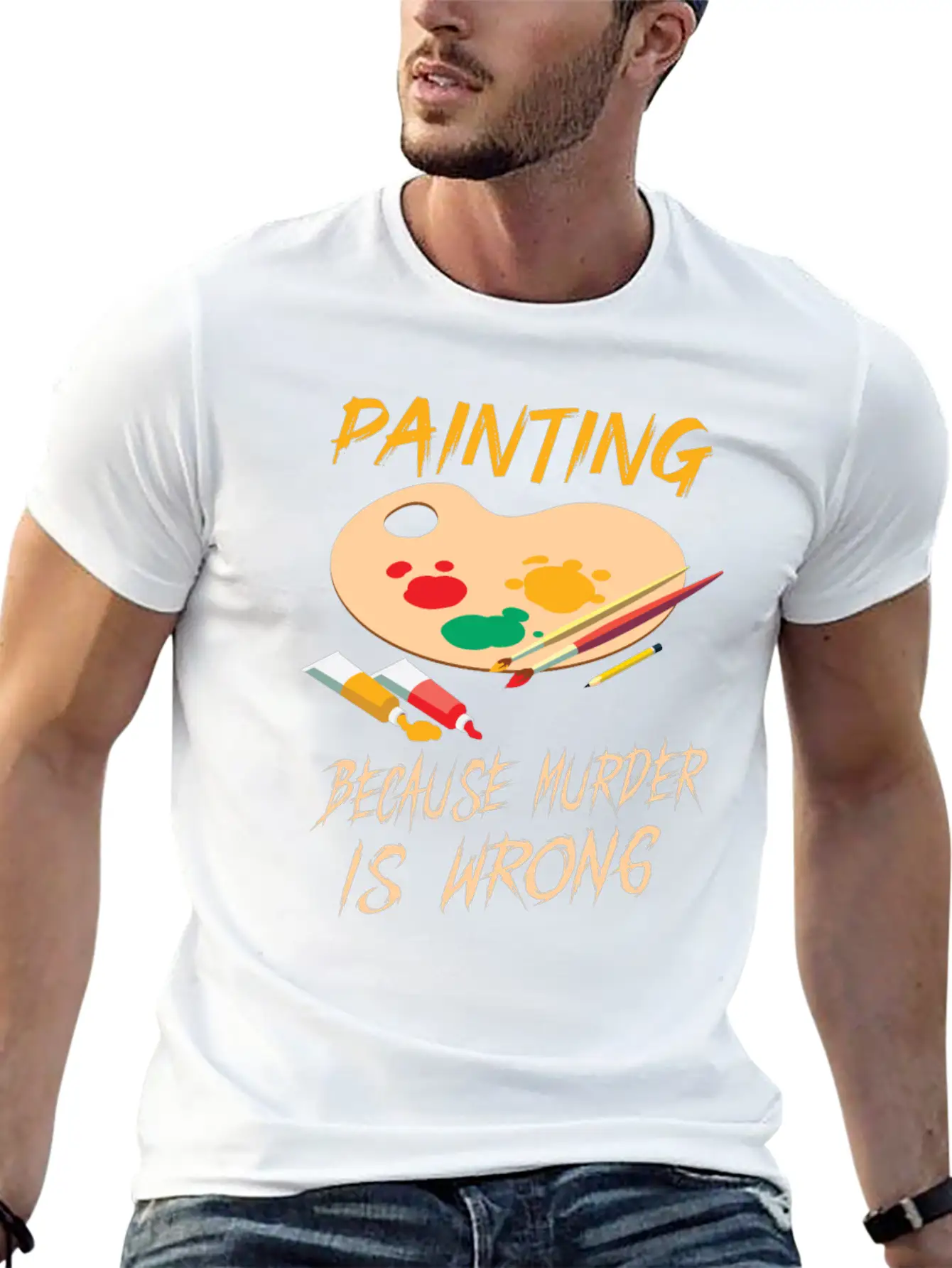 Artist Painting Painter Art Paint Art Teacher Breathable Soft Cotton T-Shirt – Timeless Casual Look