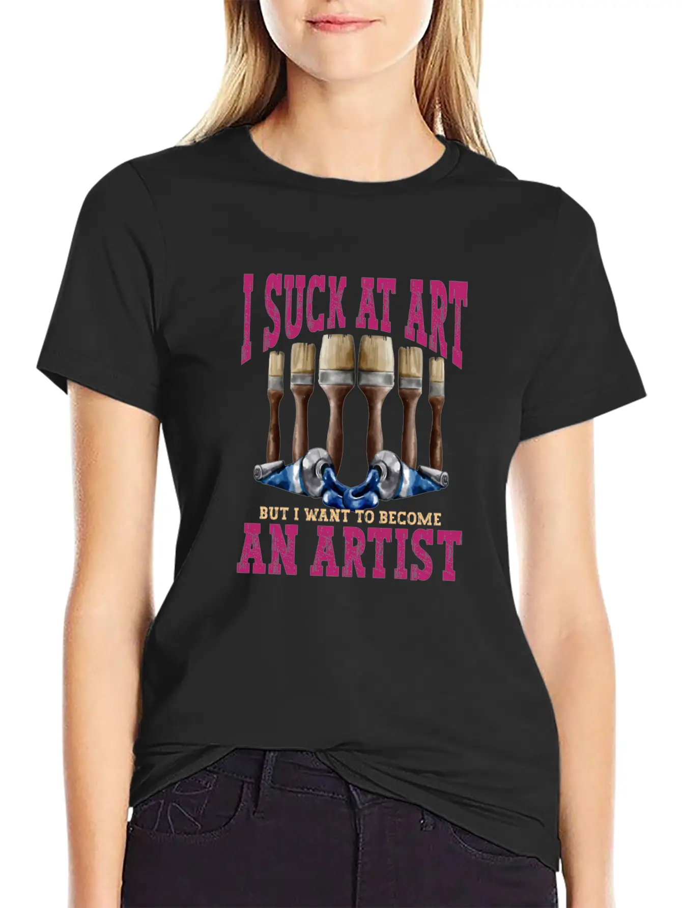 Artist Painting Painter Art Paint Art Teacher Stylish Everyday T-Shirt – Unisex Basic Cotton Tee