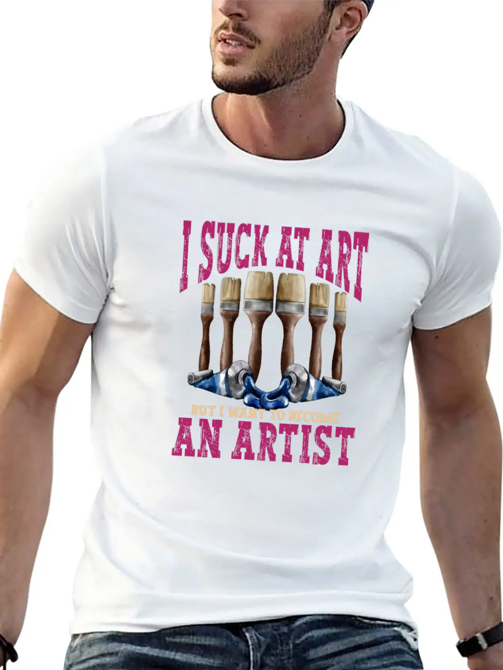 Artist Painting Painter Art Paint Art Teacher Stylish Everyday T-Shirt – Unisex Basic Cotton Tee