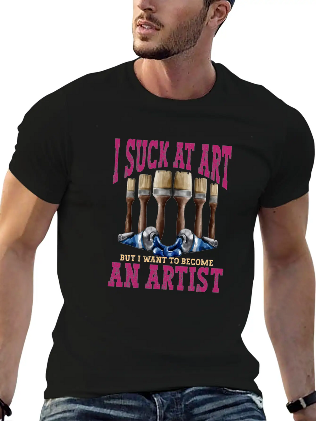 Artist Painting Painter Art Paint Art Teacher Stylish Everyday T-Shirt – Unisex Basic Cotton Tee