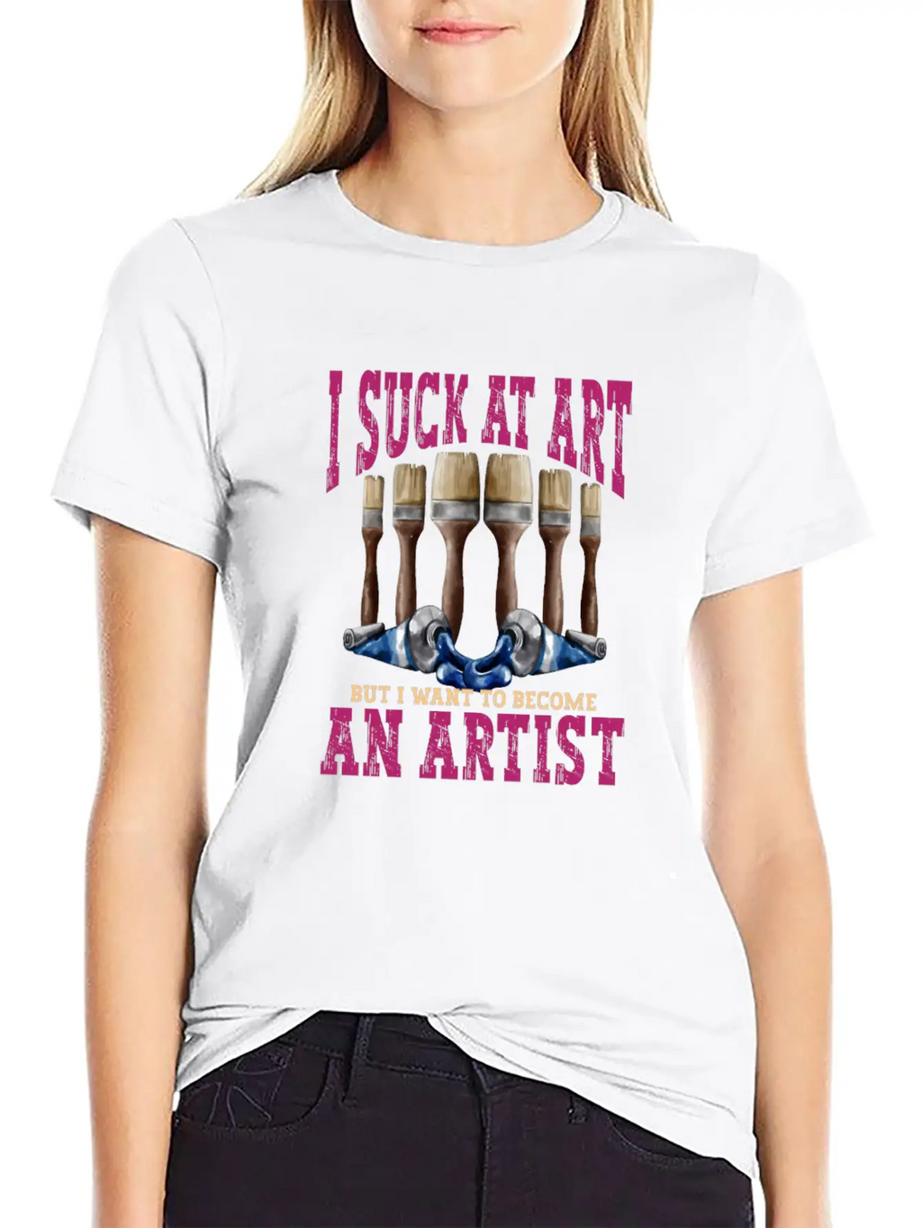 Artist Painting Painter Art Paint Art Teacher Stylish Everyday T-Shirt – Unisex Basic Cotton Tee