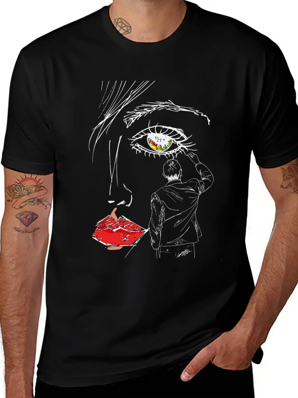 Artistic Beautiful Women Hand Drawn Sketched Unisex Short Sleeve Soft Cotton T-Shirt – Casual Everyday Wear