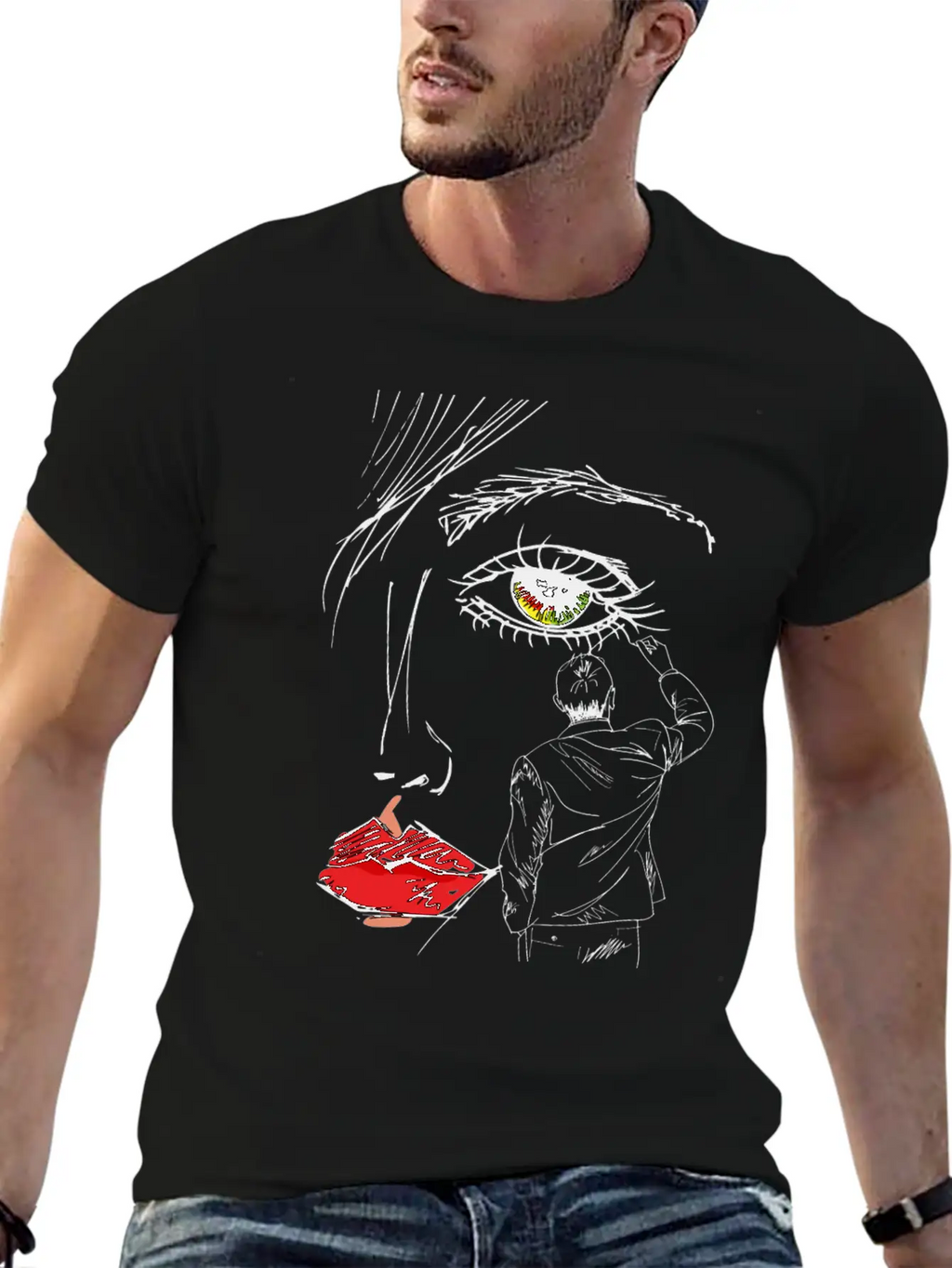 Artistic Beautiful Women Hand Drawn Sketched Unisex Short Sleeve Soft Cotton T-Shirt – Casual Everyday Wear