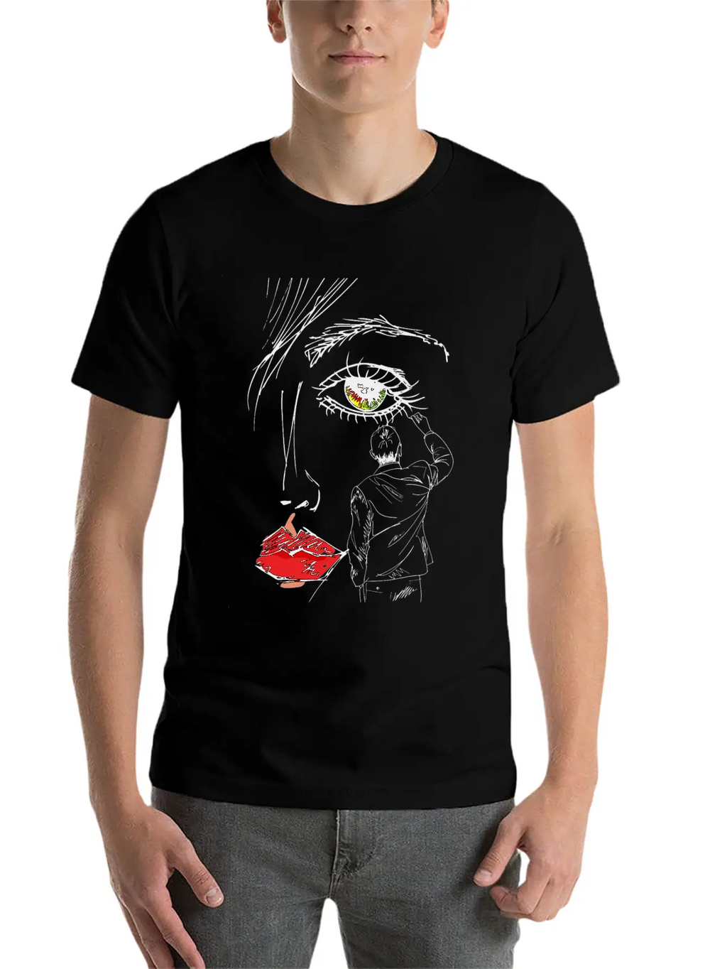 Artistic Beautiful Women Hand Drawn Sketched Unisex Short Sleeve Soft Cotton T-Shirt – Casual Everyday Wear