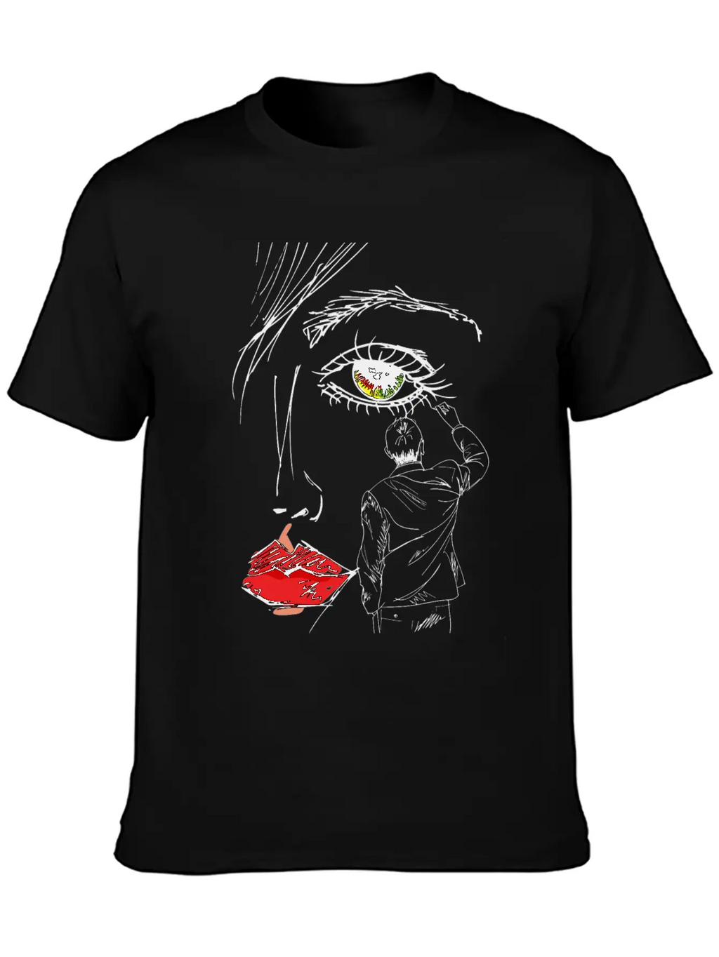Artistic Beautiful Women Hand Drawn Sketched Unisex Short Sleeve Soft Cotton T-Shirt – Casual Everyday Wear