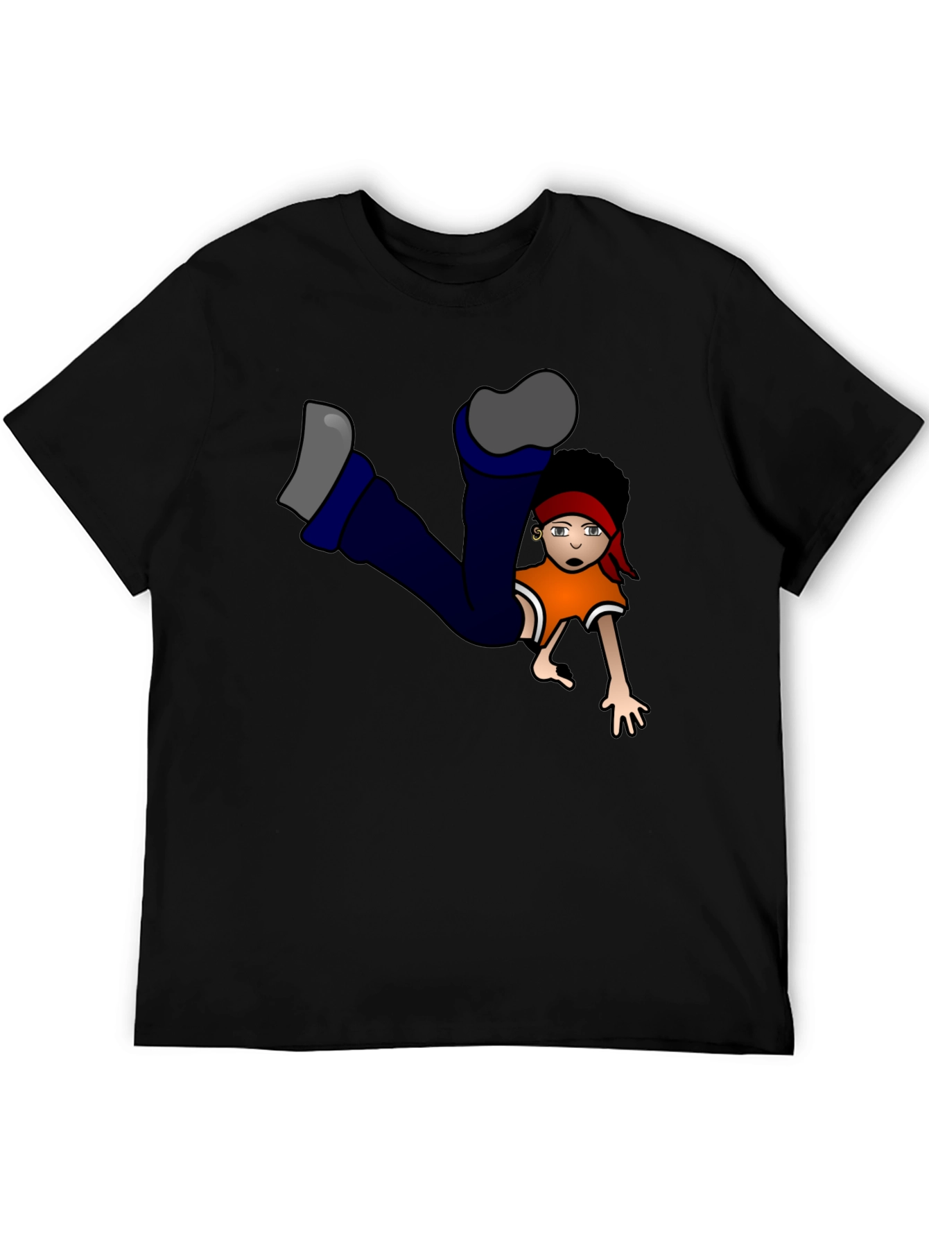 Cartoon Character Graphic Black T-Shirt