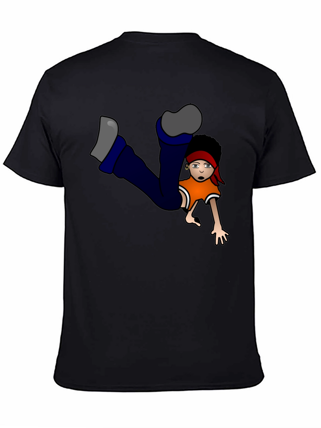 Cartoon Character Graphic Black T-Shirt