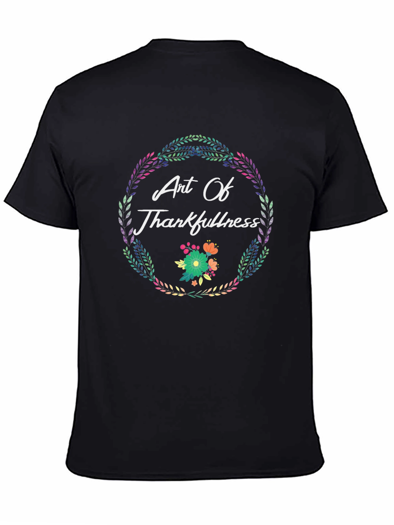 Art Of Thankfulness Floral Wreath Graphic Tee
