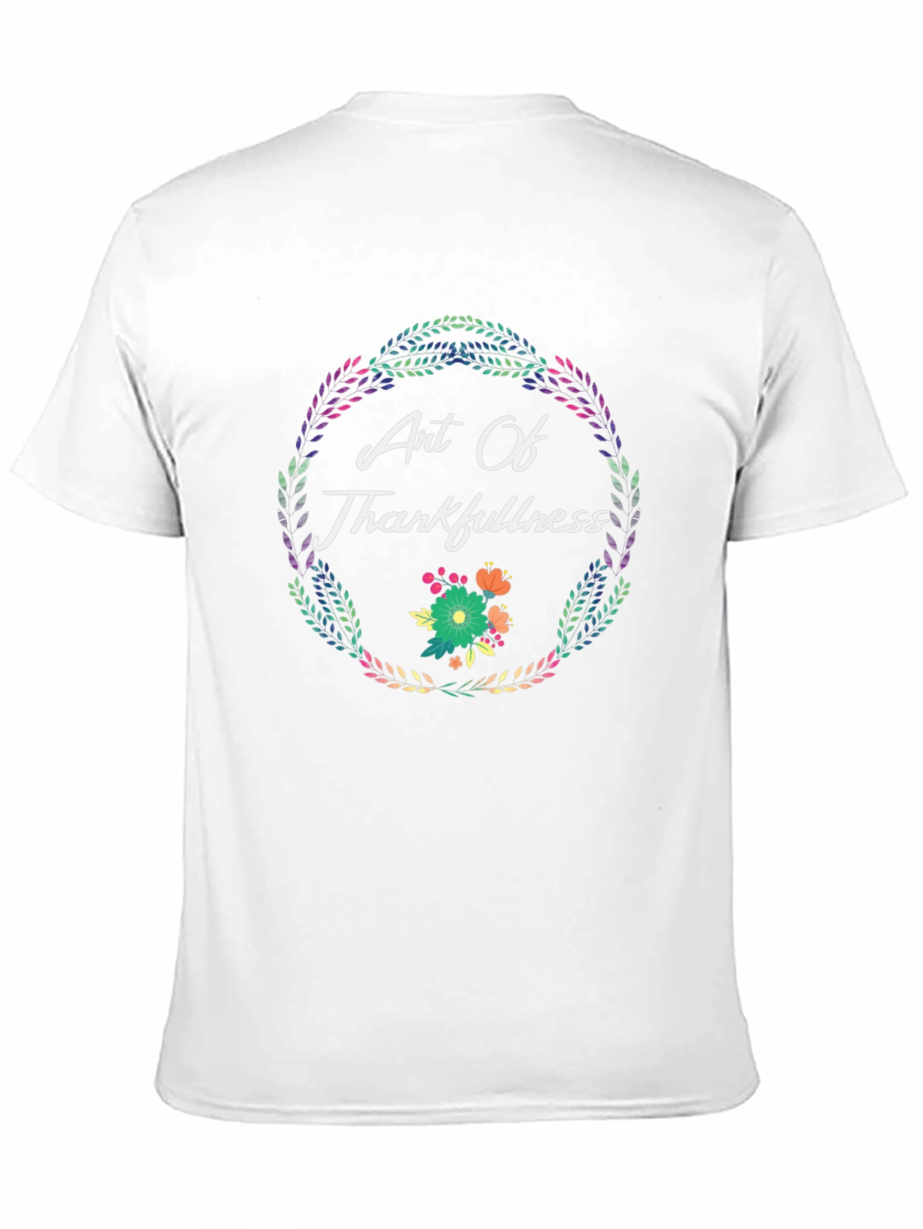 Art Of Thankfulness Floral Wreath Graphic Tee