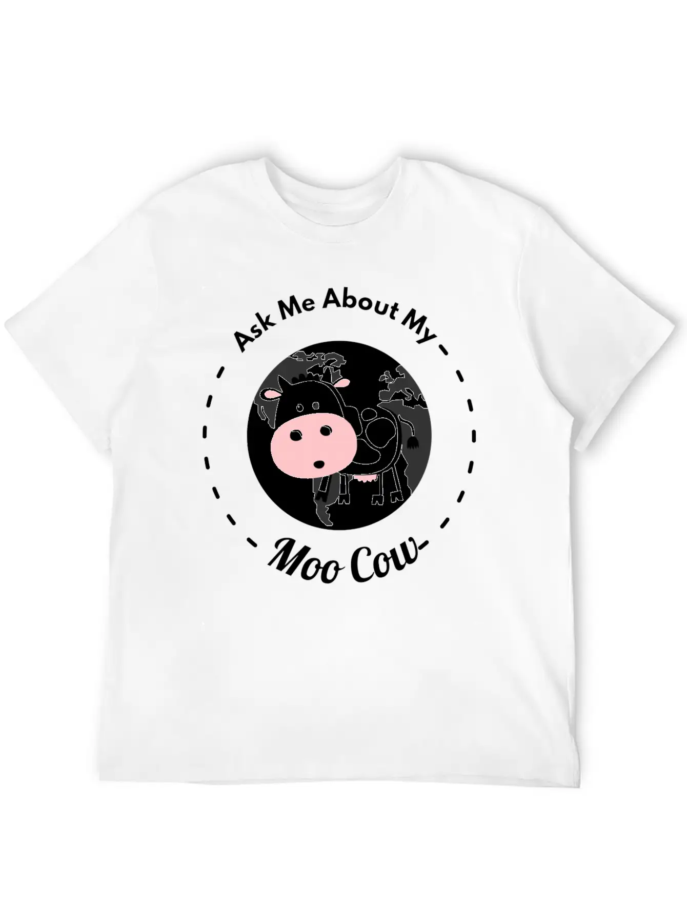 Ask Me About My Moo Cow Daisy Cow T Shirt Breathable Soft Cotton T-Shirt – Timeless Casual Look