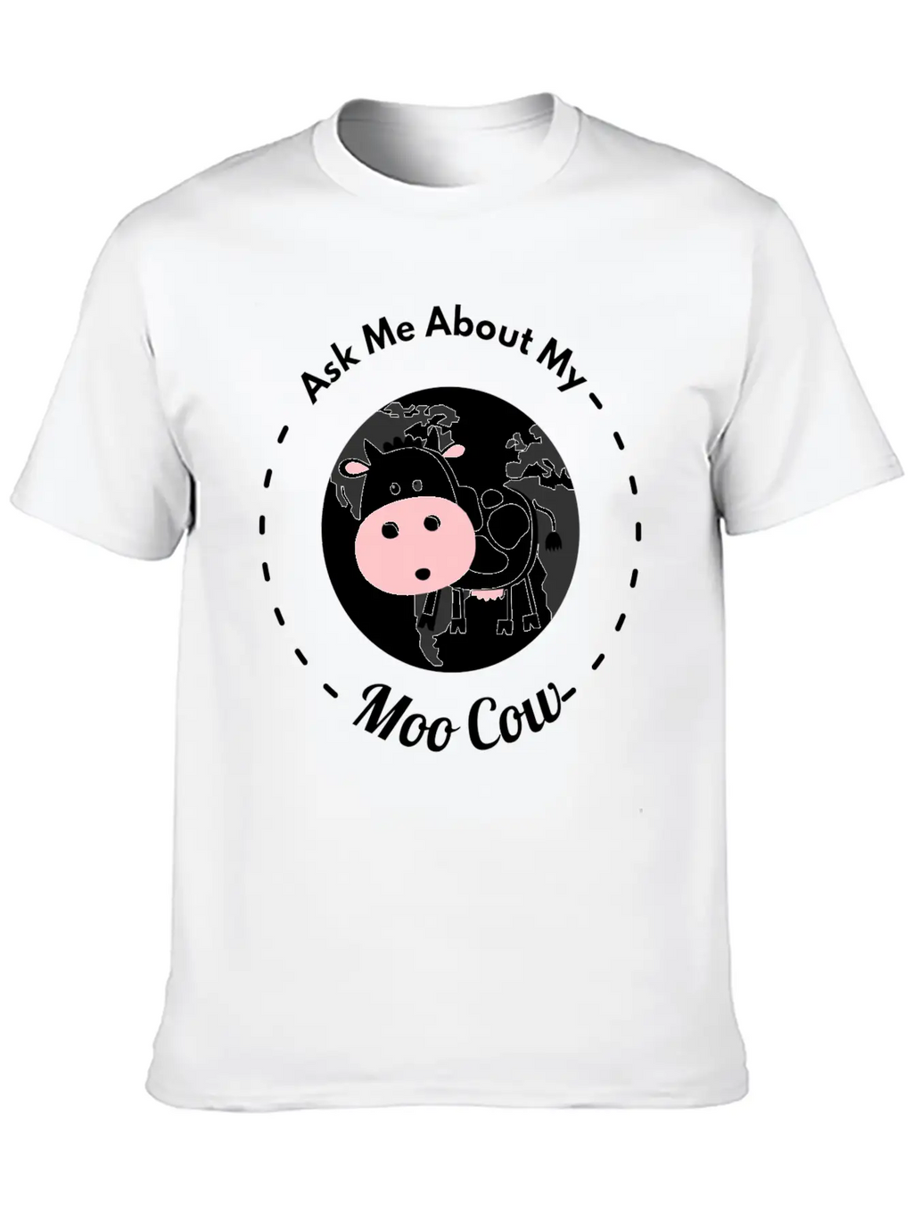Ask Me About My Moo Cow Daisy Cow T Shirt Breathable Soft Cotton T-Shirt – Timeless Casual Look
