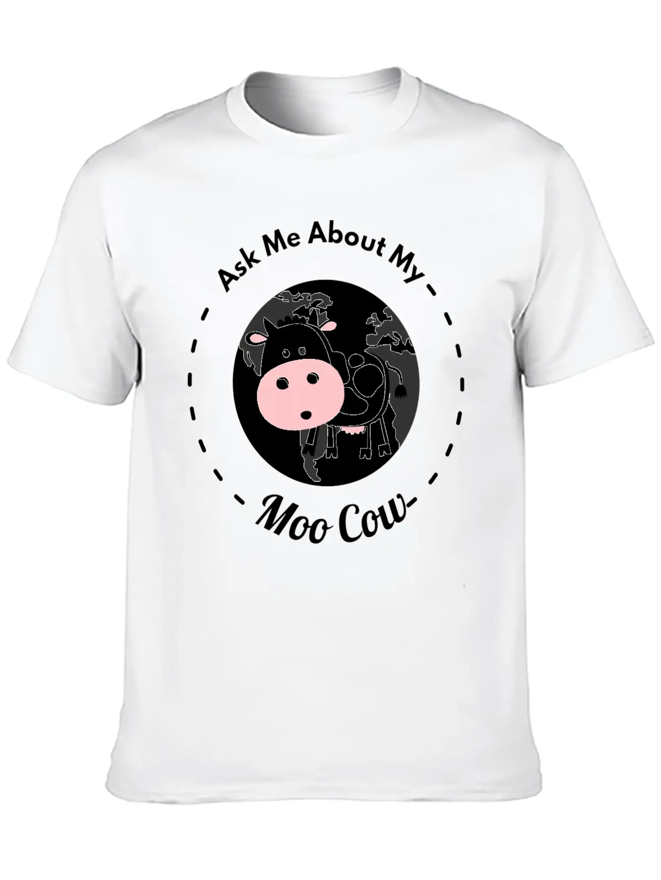 Ask Me About My Moo Cow Daisy Cow T Shirt Breathable Soft Cotton T-Shirt – Timeless Casual Look