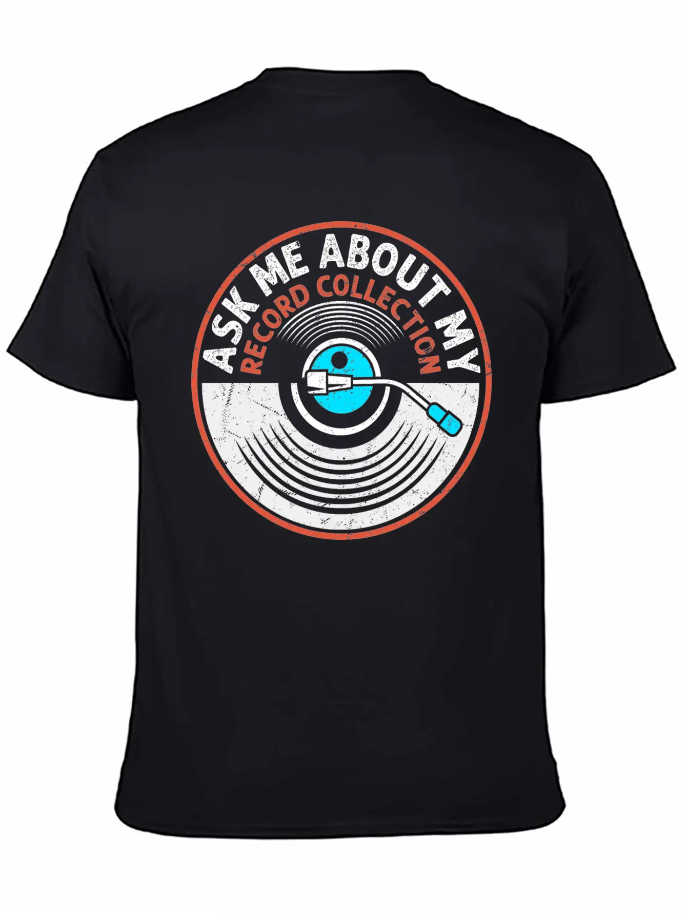 Ask Me About My Record Collection Vintage Fan Viny Casual Graphic T-Shirt – Simple And Comfortable Daily Wear
