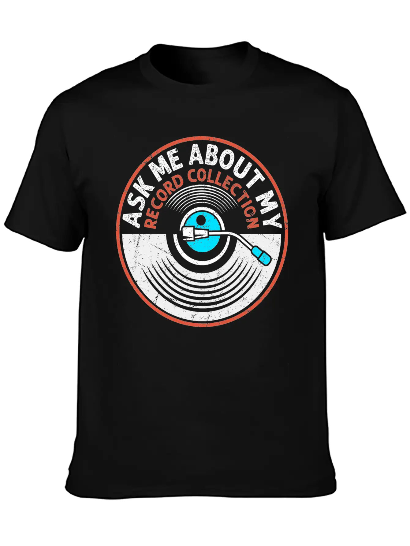 Ask Me About My Record Collection Vintage Fan Viny Casual Graphic T-Shirt – Simple And Comfortable Daily Wear