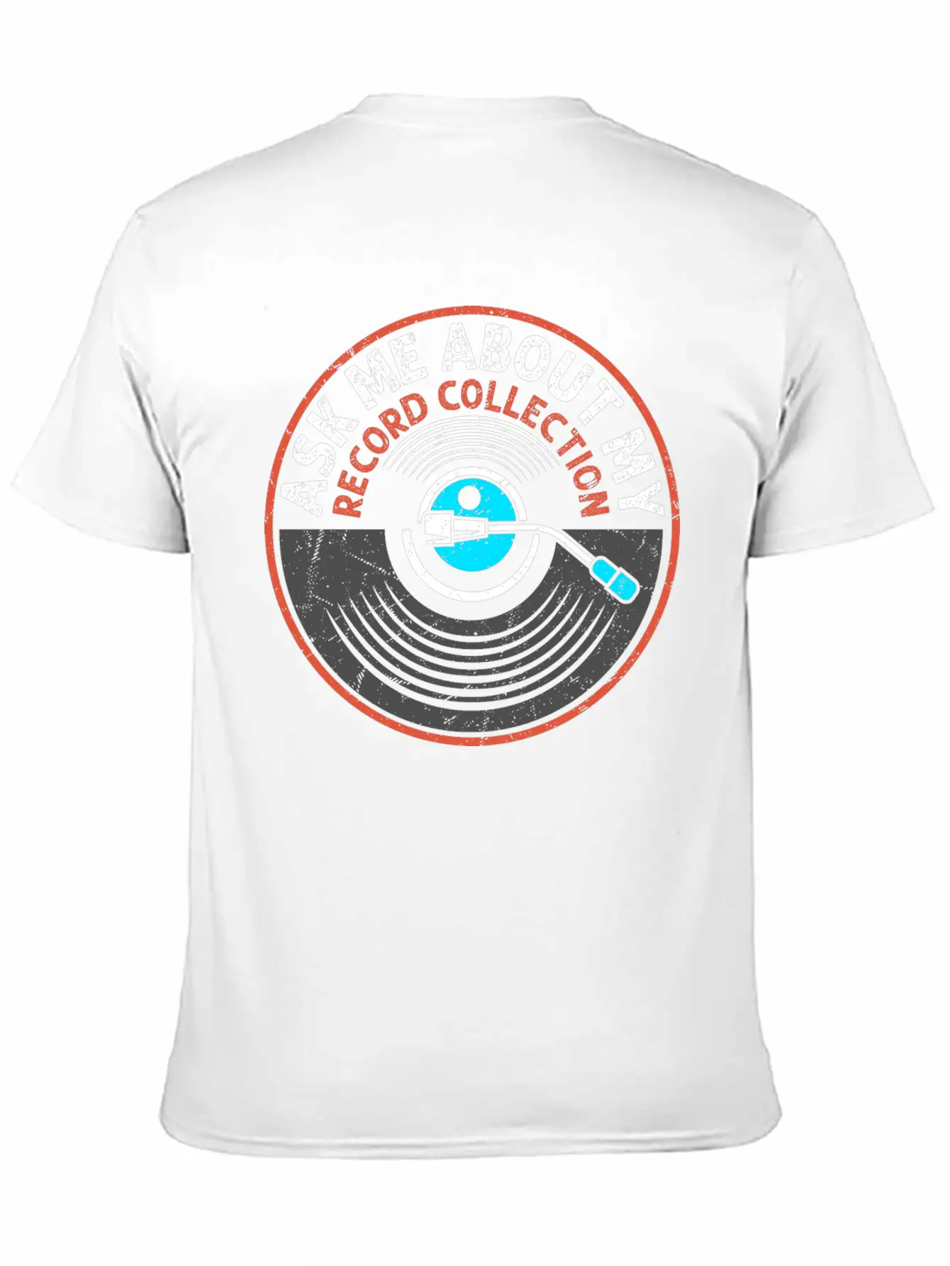 Ask Me About My Record Collection Vintage Fan Viny Casual Graphic T-Shirt – Simple And Comfortable Daily Wear