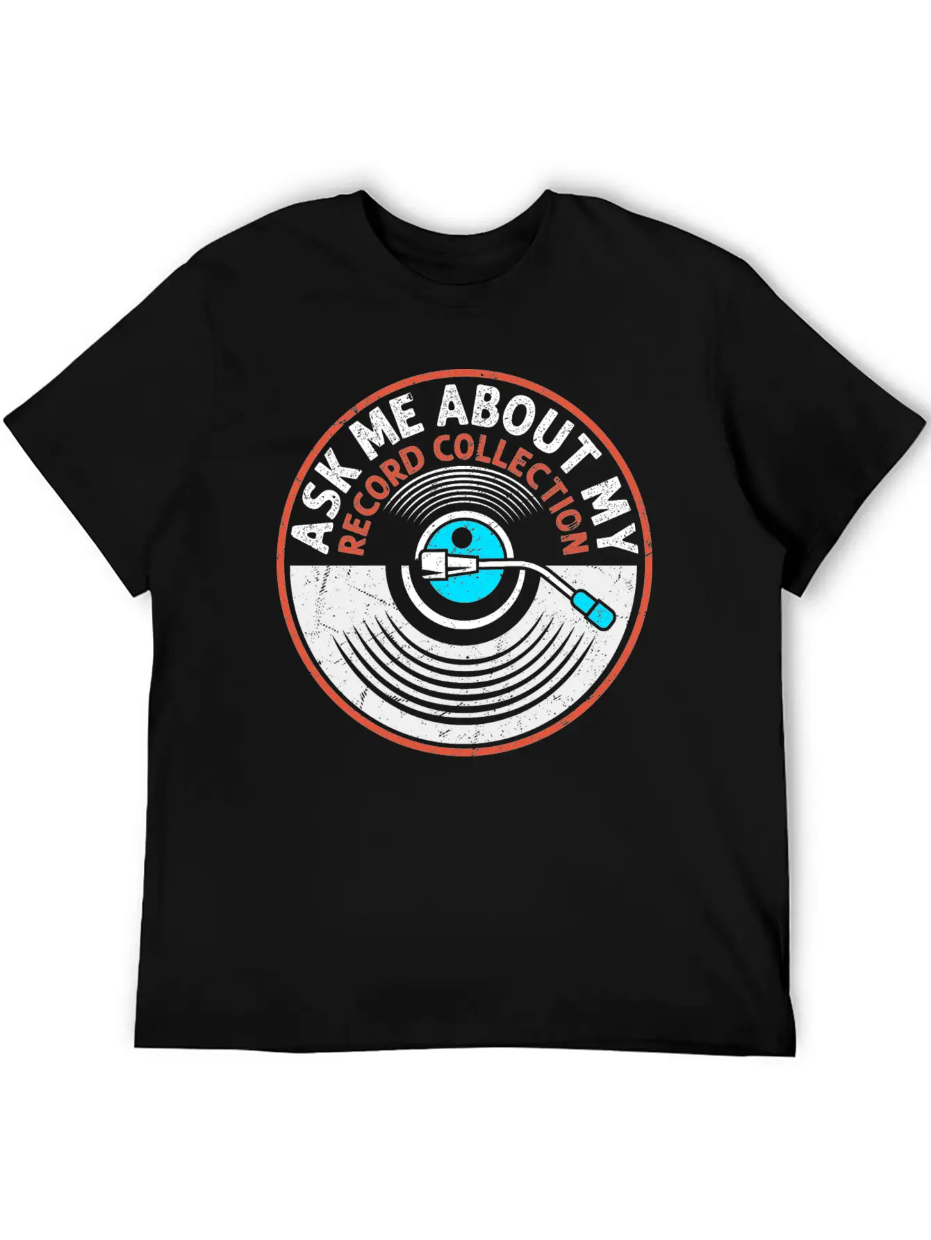 Ask Me About My Record Collection Vintage Fan Viny Casual Graphic T-Shirt – Simple And Comfortable Daily Wear