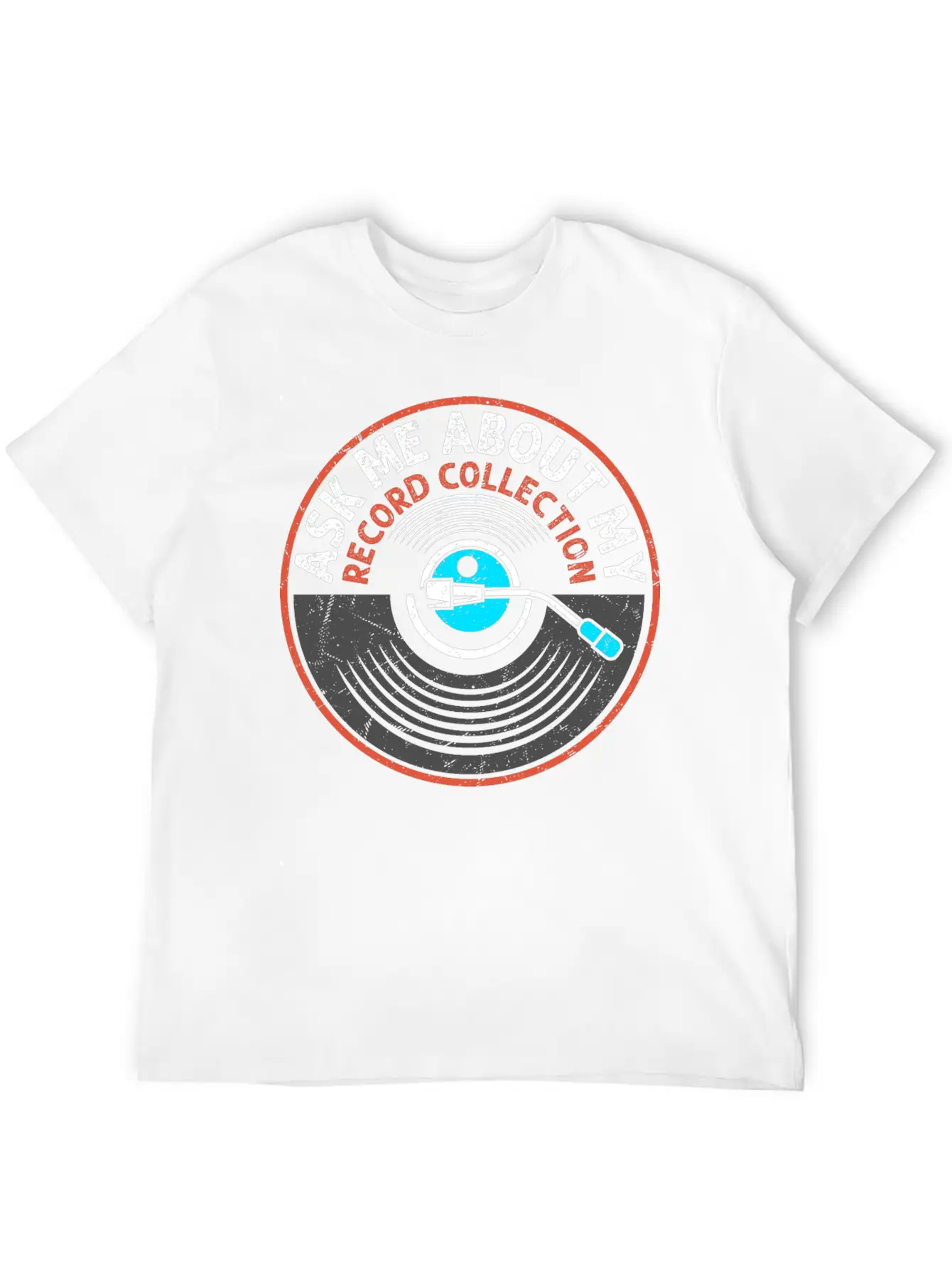 Ask Me About My Record Collection Vintage Fan Viny Casual Graphic T-Shirt – Simple And Comfortable Daily Wear