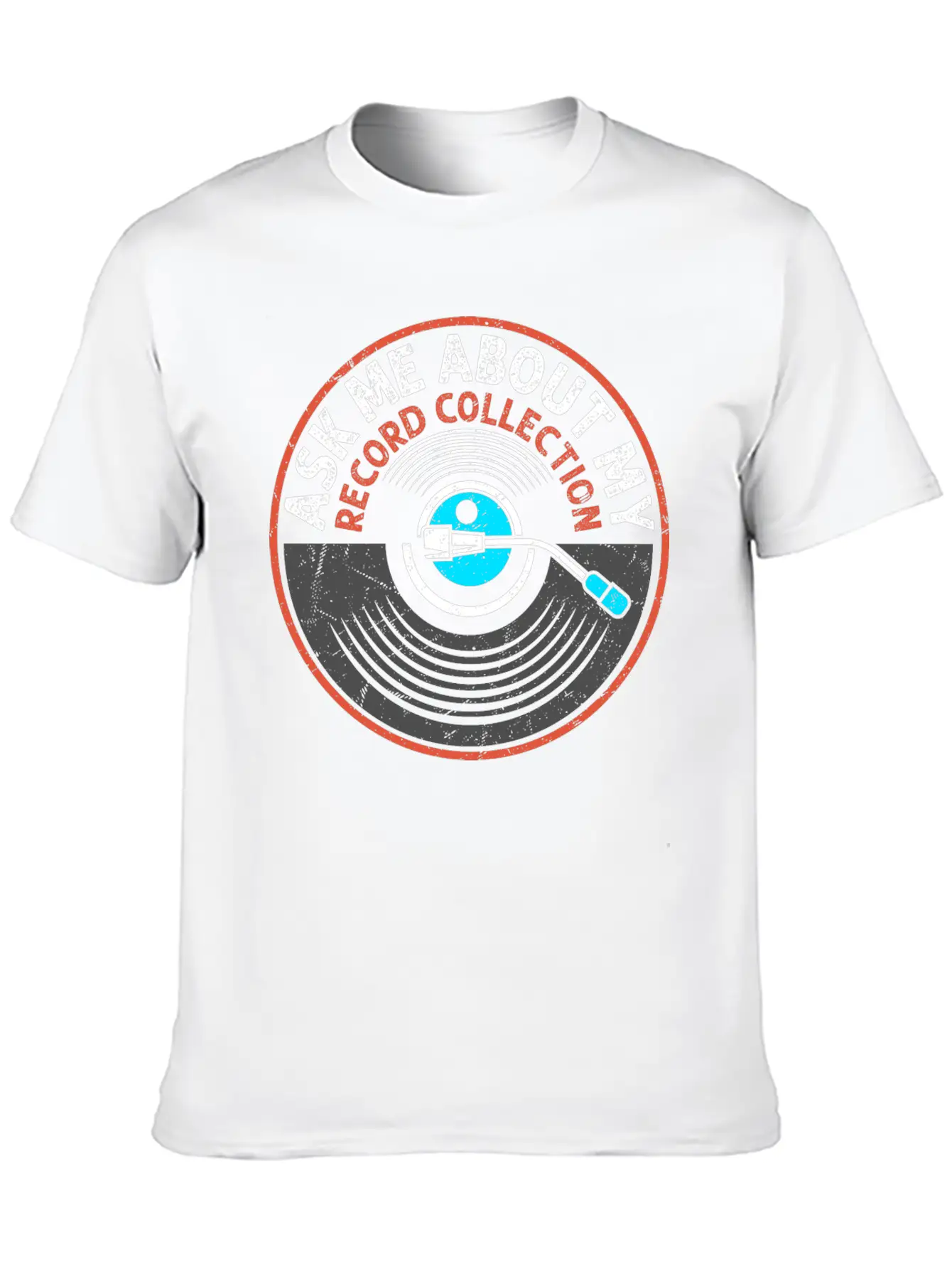 Ask Me About My Record Collection Vintage Fan Viny Casual Graphic T-Shirt – Simple And Comfortable Daily Wear