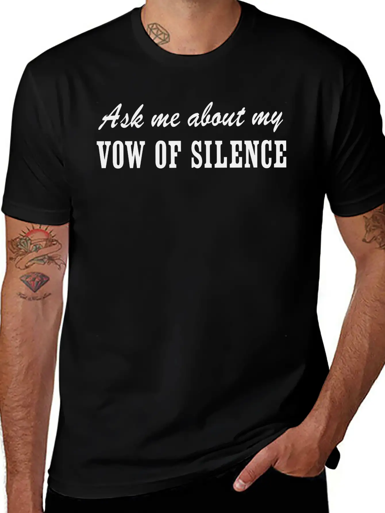 Ask Me About My Vow Of Silence Unisex Casual T-Shirt – Clean Design For Daily Comfort