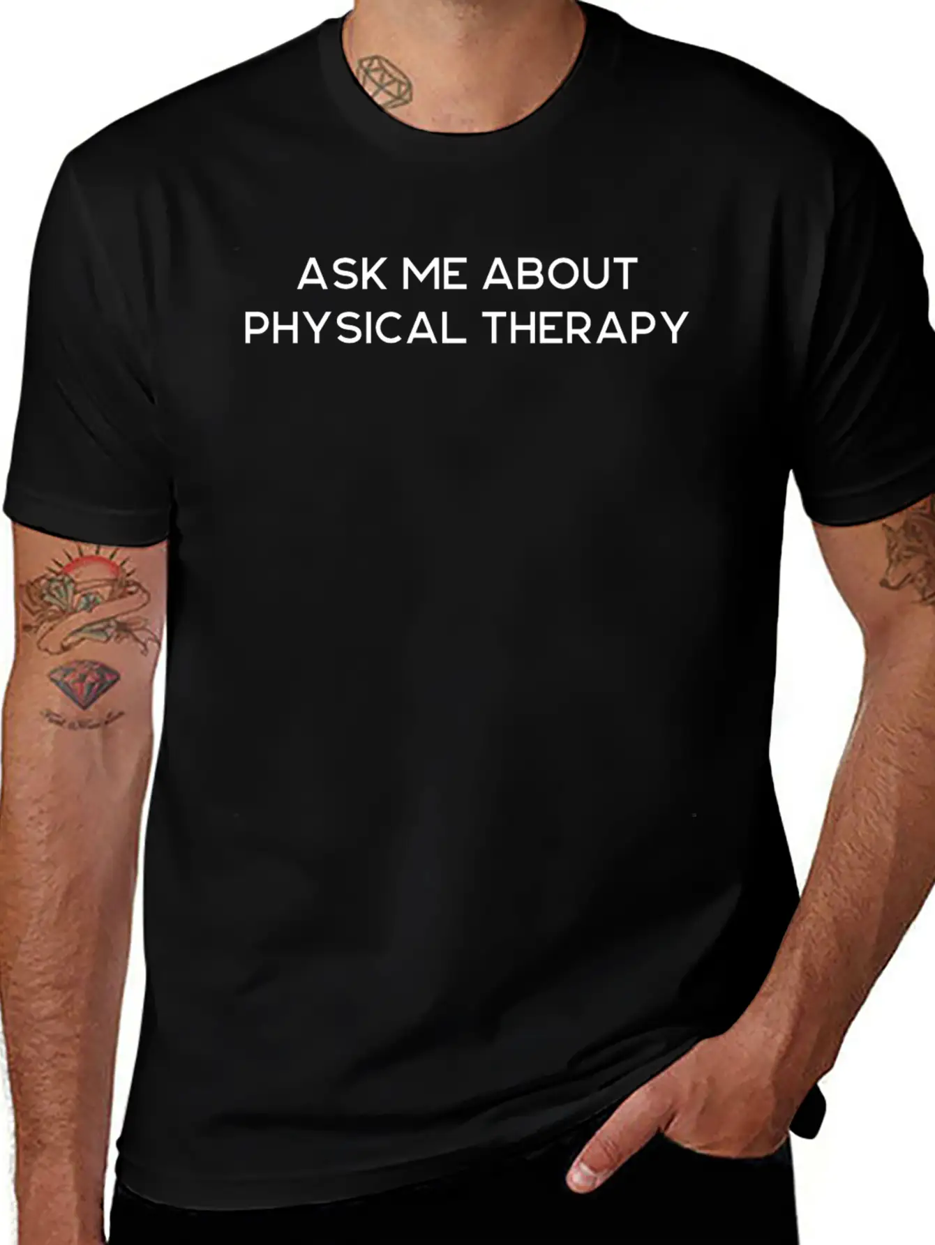 Ask Me About Physical Therapy Unisex Casual T-Shirt – Clean Design For Daily Comfort