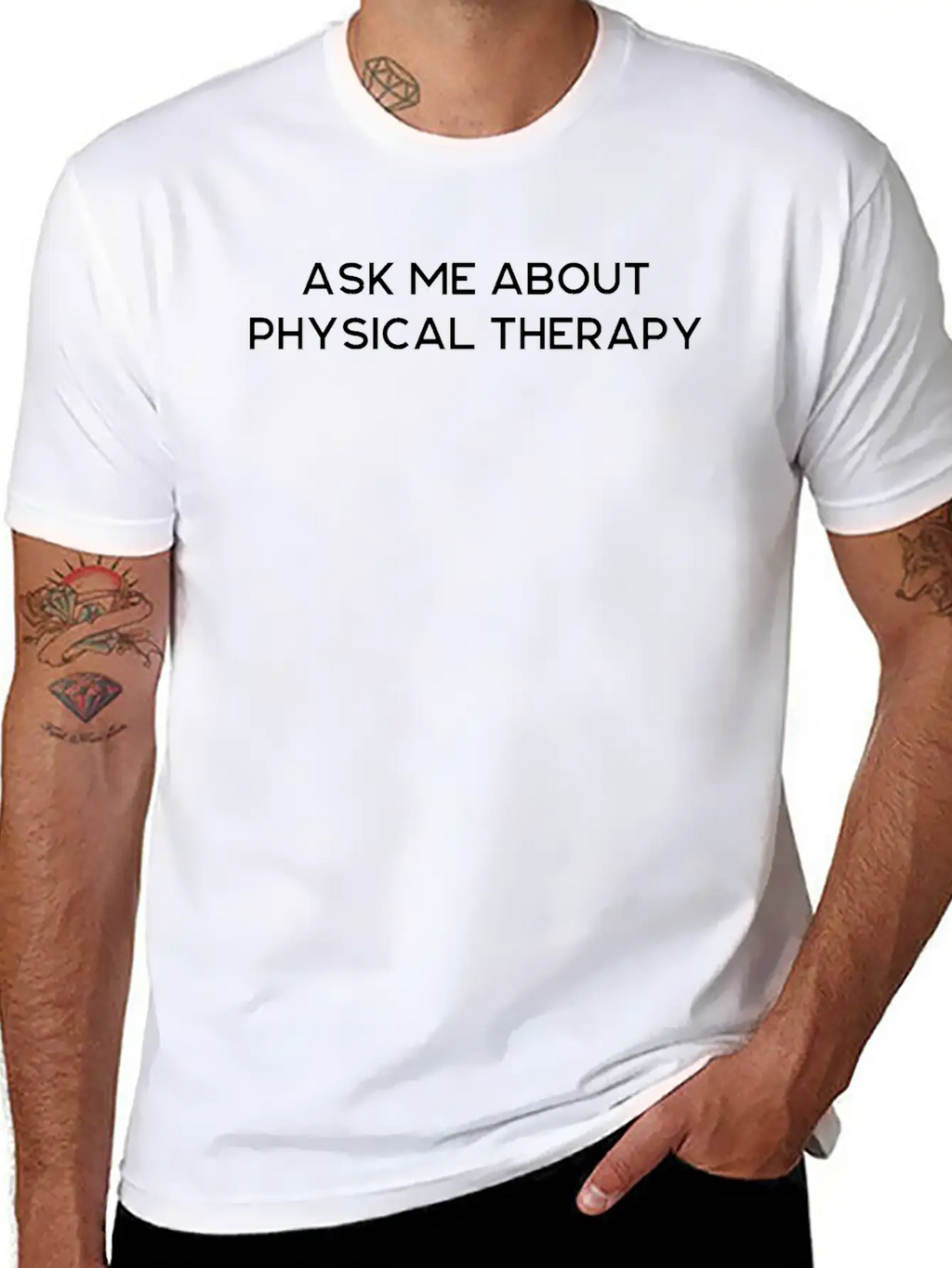 Ask Me About Physical Therapy Unisex Casual T-Shirt – Clean Design For Daily Comfort