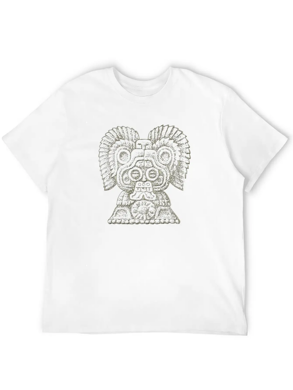 Astec Central American Folk Art Icon Unisex Short Sleeve Soft Cotton T-Shirt – Casual Everyday Wear