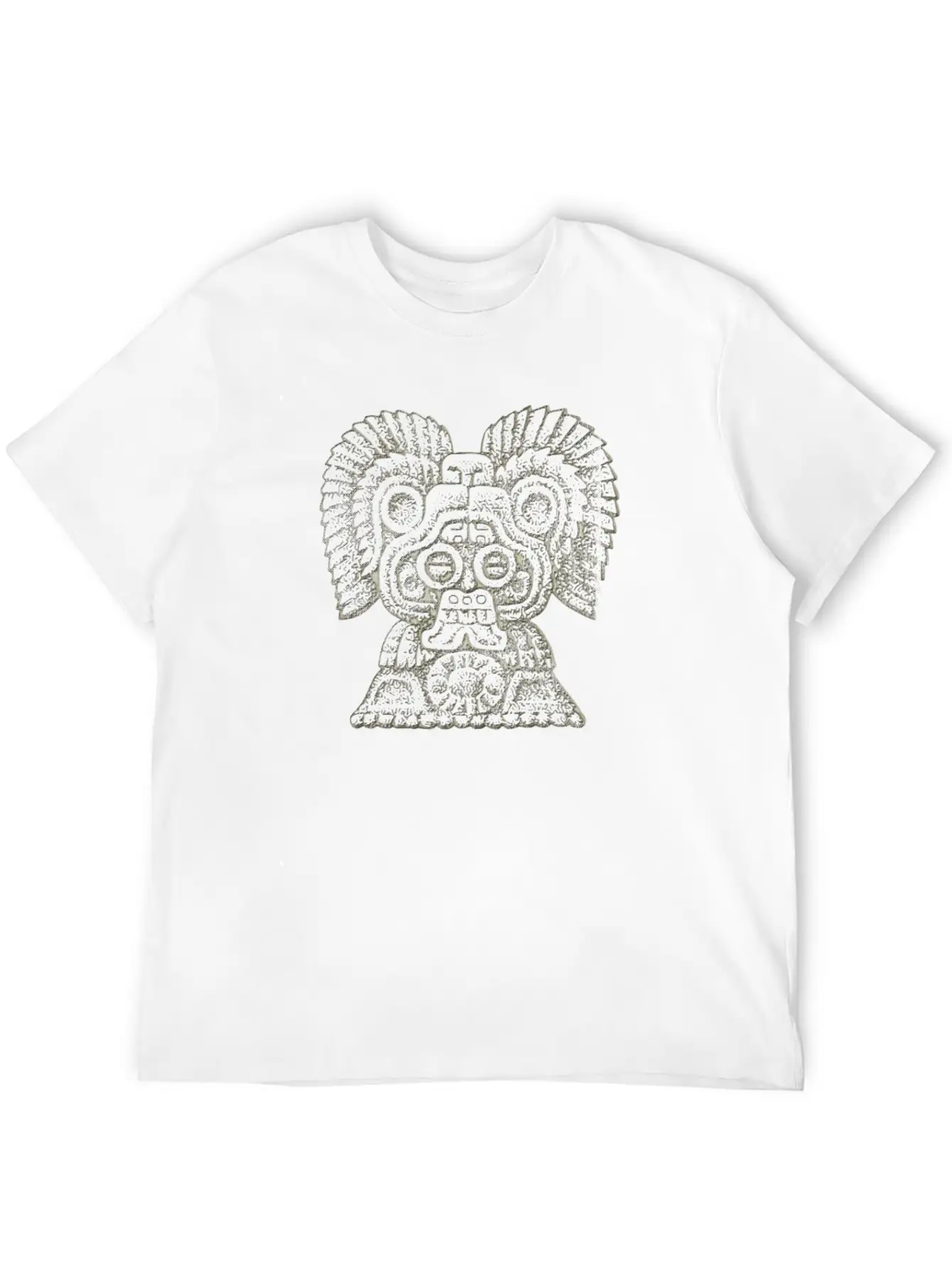 Astec Central American Folk Art Icon Unisex Short Sleeve Soft Cotton T-Shirt – Casual Everyday Wear