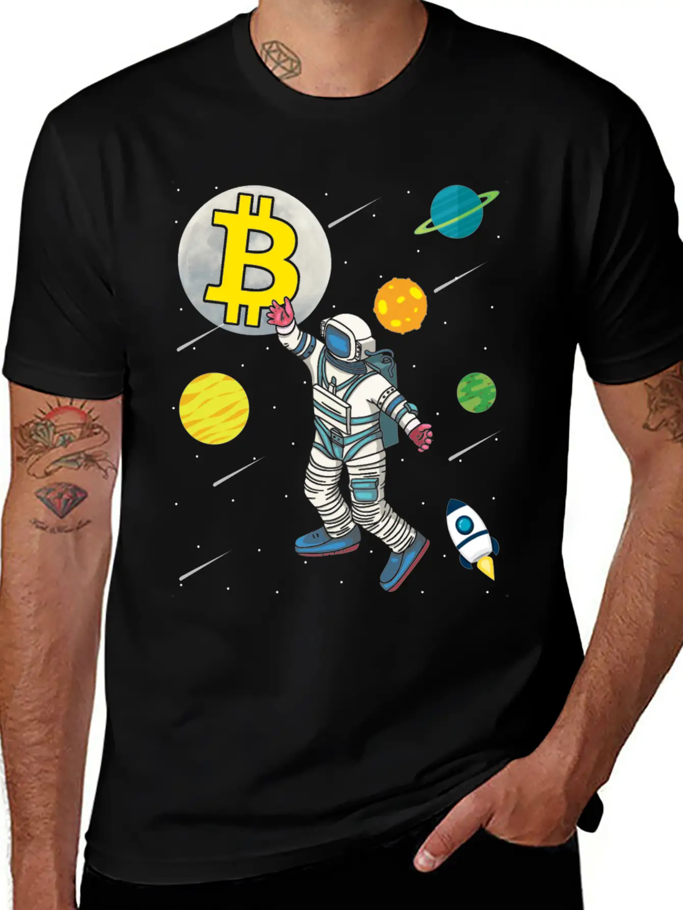 Astronaut Bitcoin Hold Btc Crypto Gifts Unisex Casual T-Shirt – Clean Design For Daily Comfort