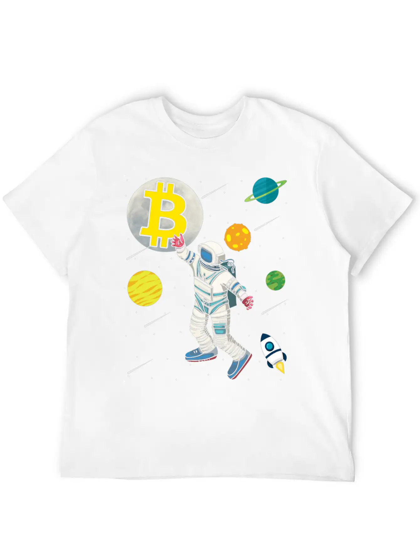 Astronaut Bitcoin Hold Btc Crypto Gifts Unisex Casual T-Shirt – Clean Design For Daily Comfort
