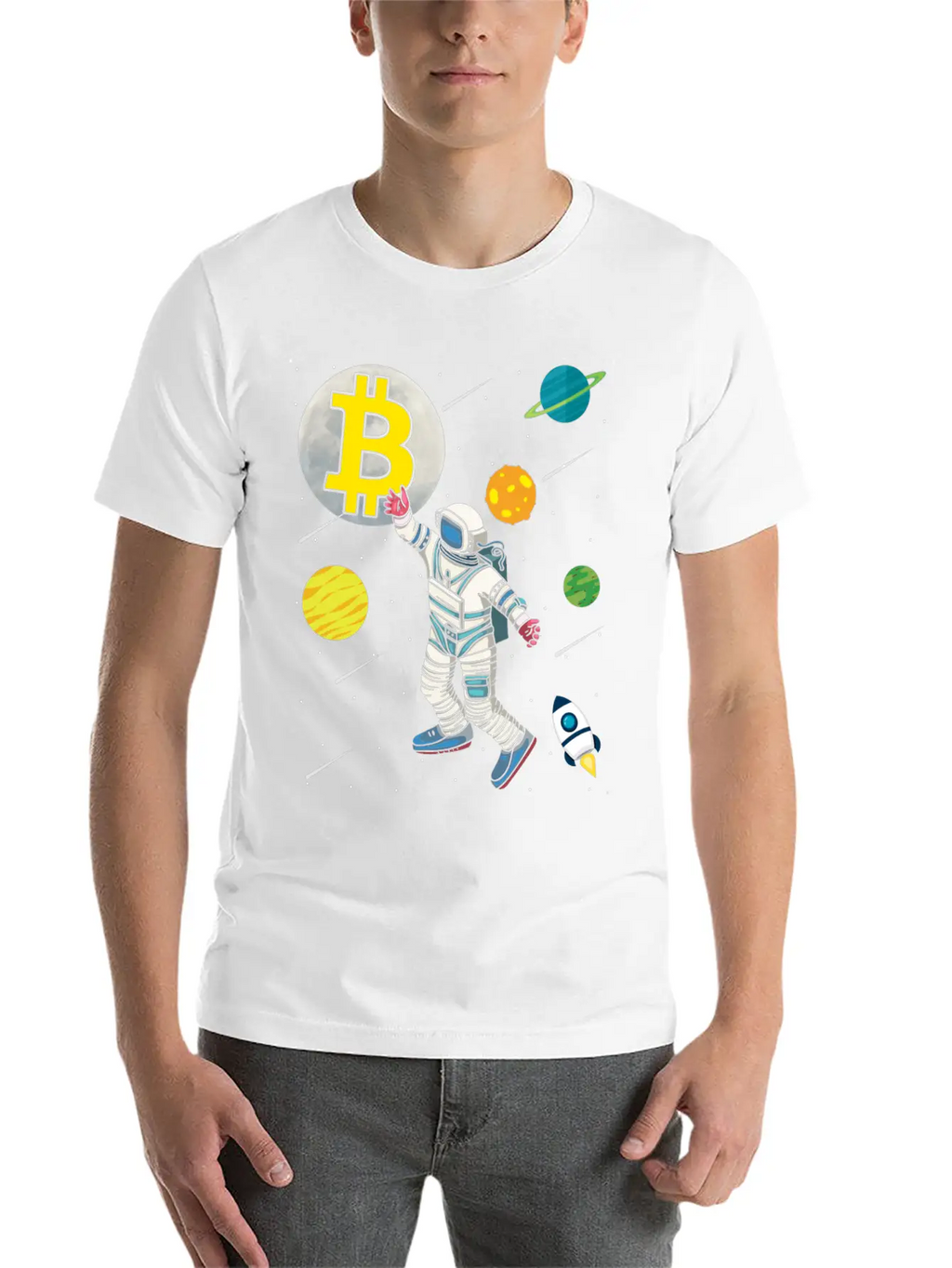 Astronaut Bitcoin Hold Btc Crypto Gifts Unisex Casual T-Shirt – Clean Design For Daily Comfort