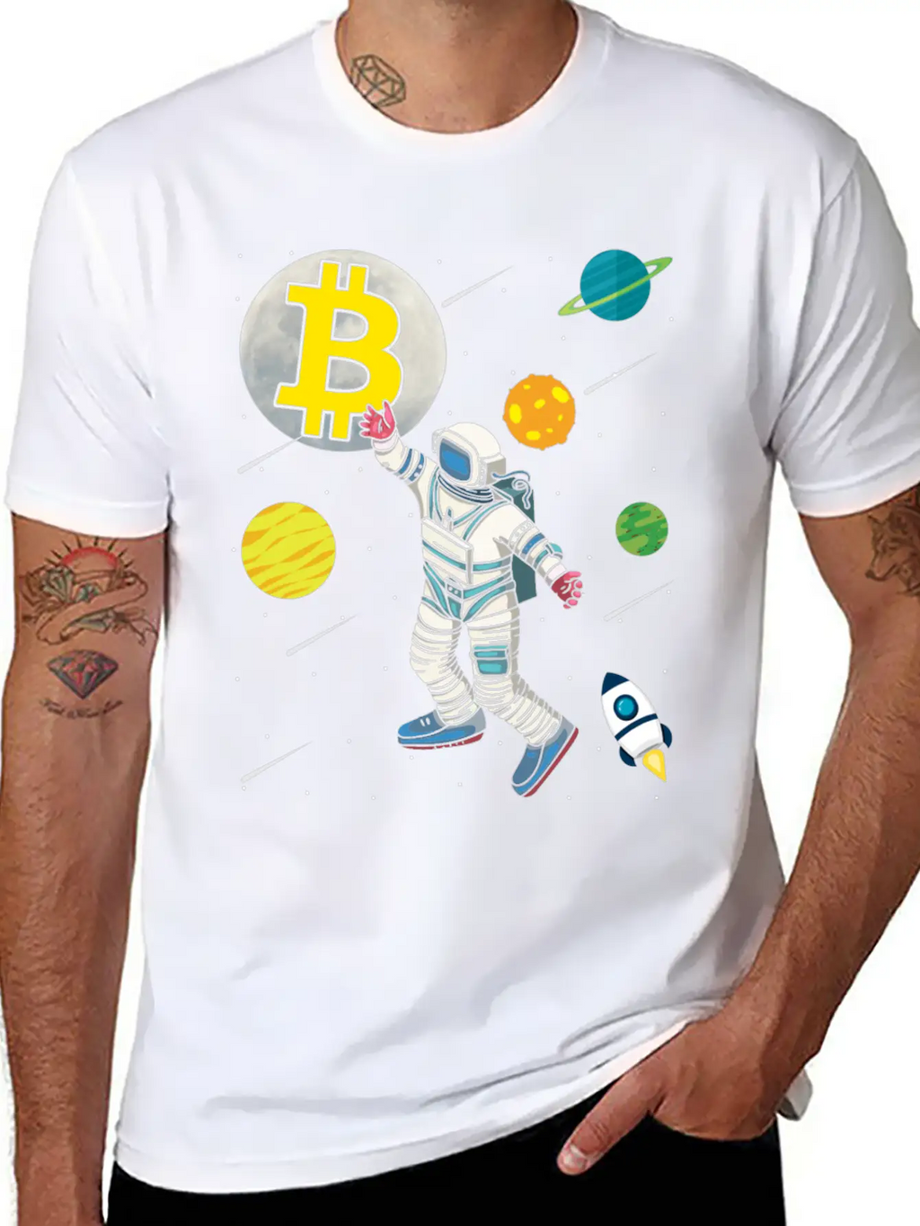 Astronaut Bitcoin Hold Btc Crypto Gifts Unisex Casual T-Shirt – Clean Design For Daily Comfort