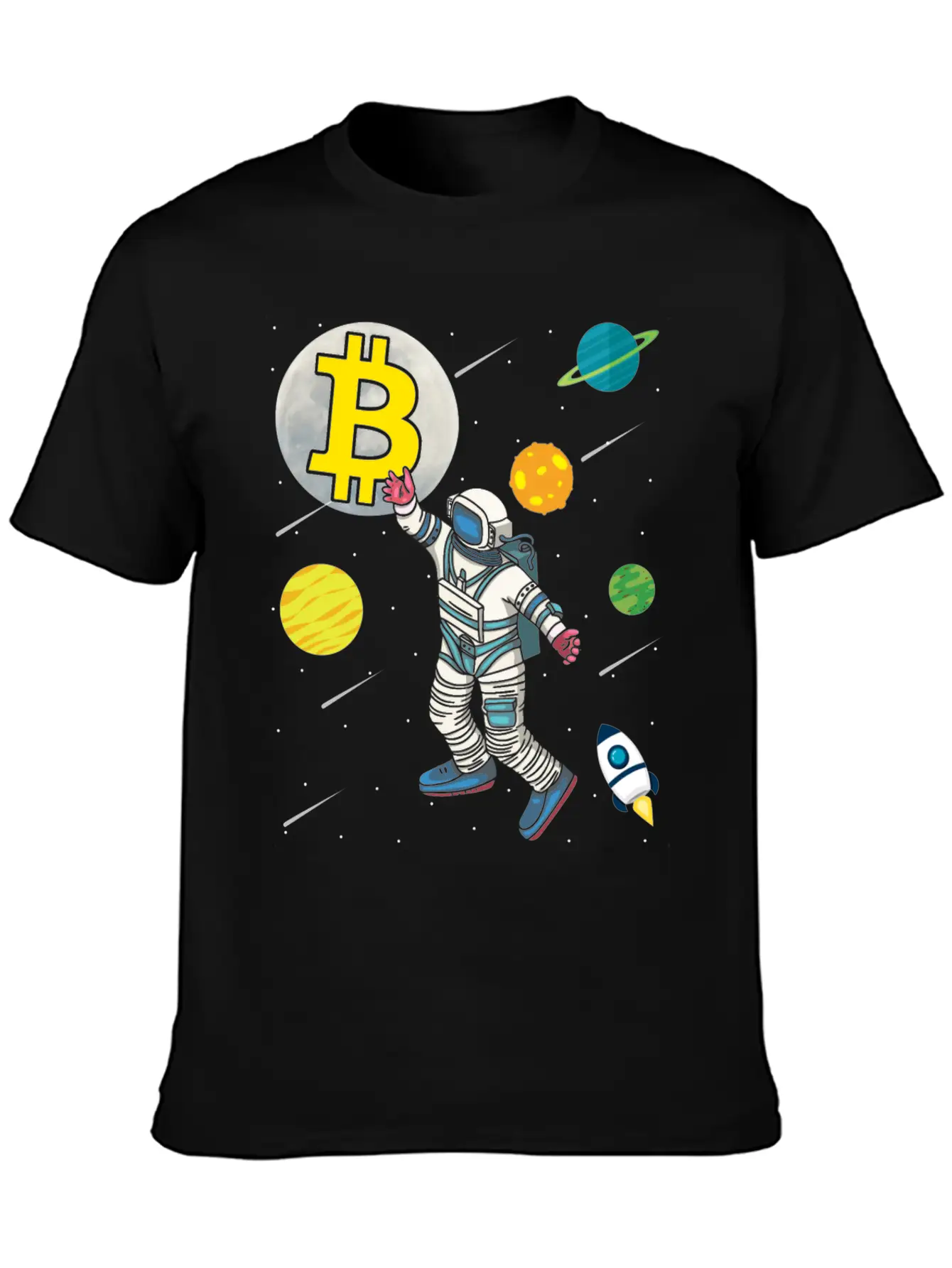 Astronaut Bitcoin Hold Btc Crypto Gifts Unisex Casual T-Shirt – Clean Design For Daily Comfort