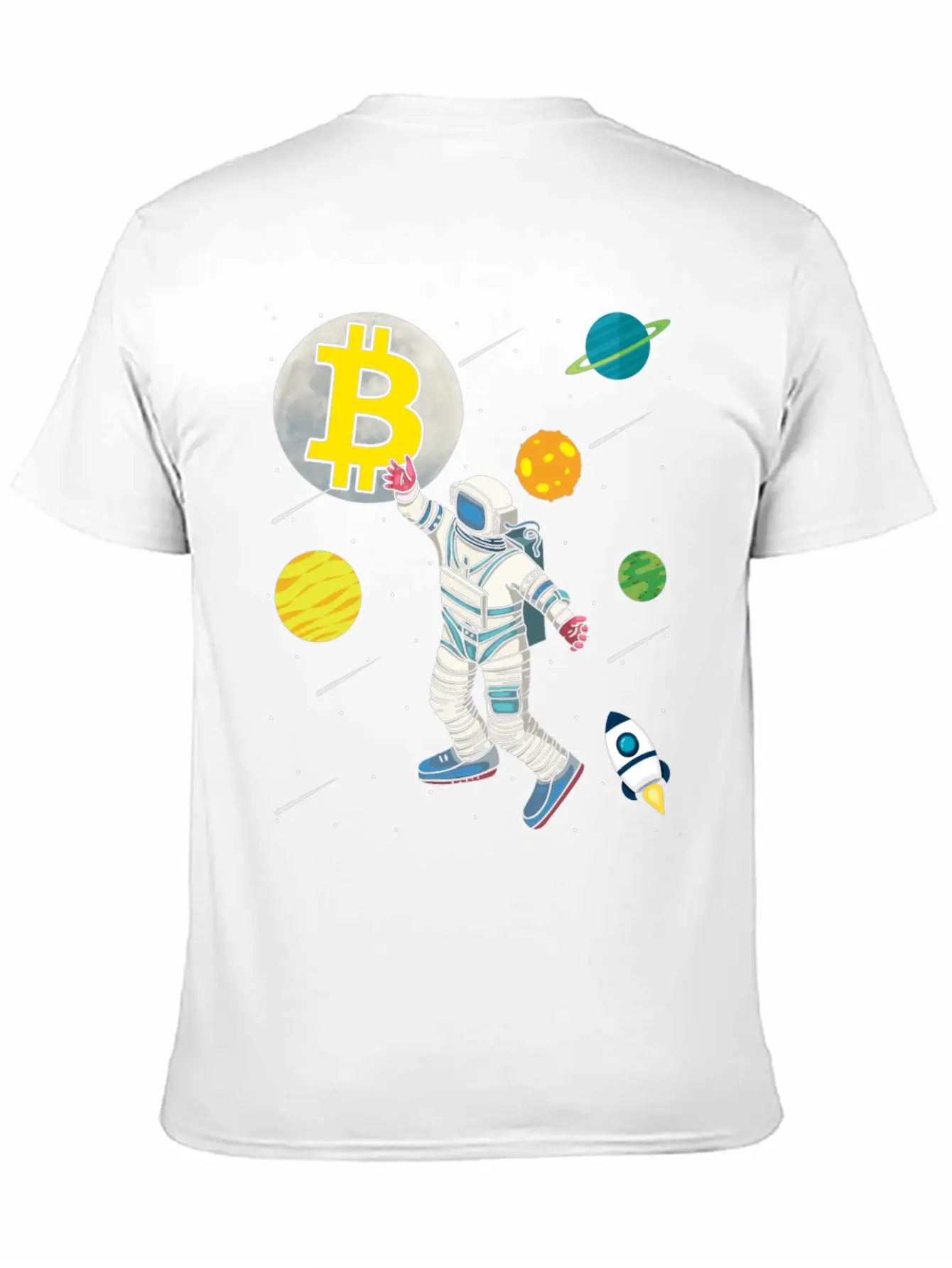 Astronaut Bitcoin Hold Btc Crypto Gifts Unisex Casual T-Shirt – Clean Design For Daily Comfort