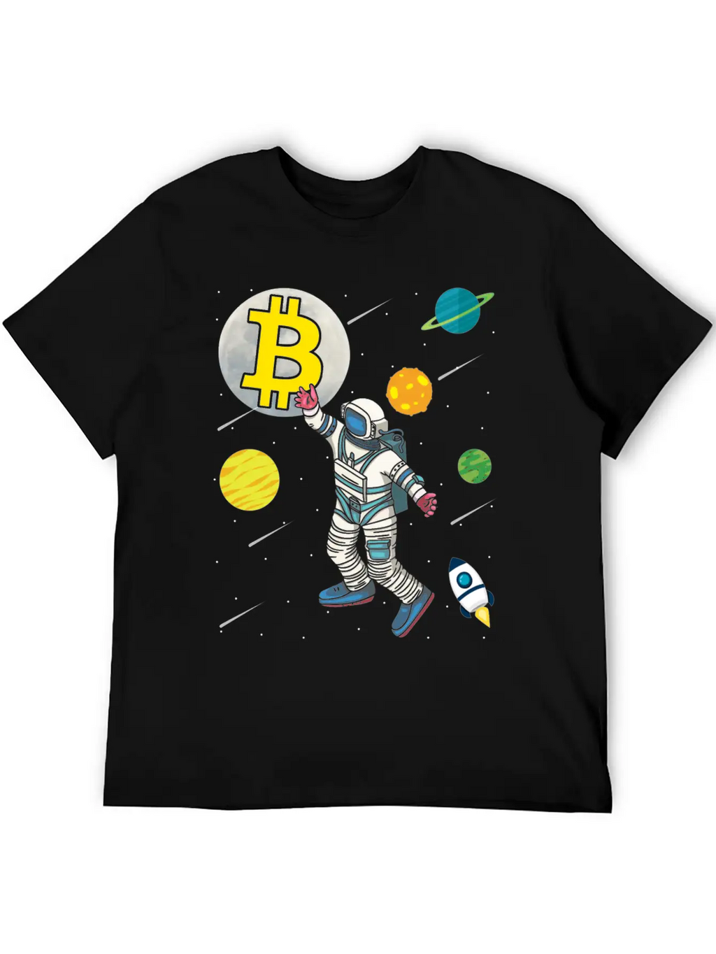 Astronaut Bitcoin Hold Btc Crypto Gifts Unisex Casual T-Shirt – Clean Design For Daily Comfort
