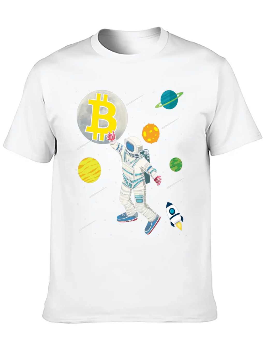 Astronaut Bitcoin Hold Btc Crypto Gifts Unisex Casual T-Shirt – Clean Design For Daily Comfort