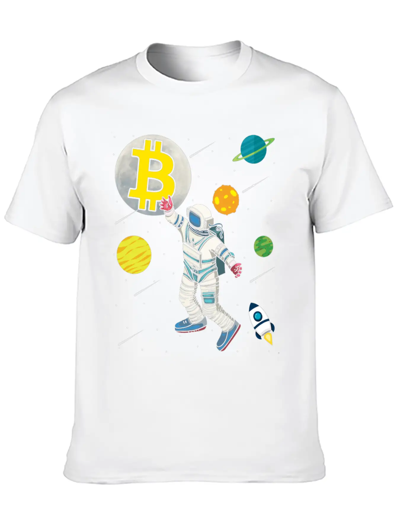 Astronaut Bitcoin Hold Btc Crypto Gifts Unisex Casual T-Shirt – Clean Design For Daily Comfort